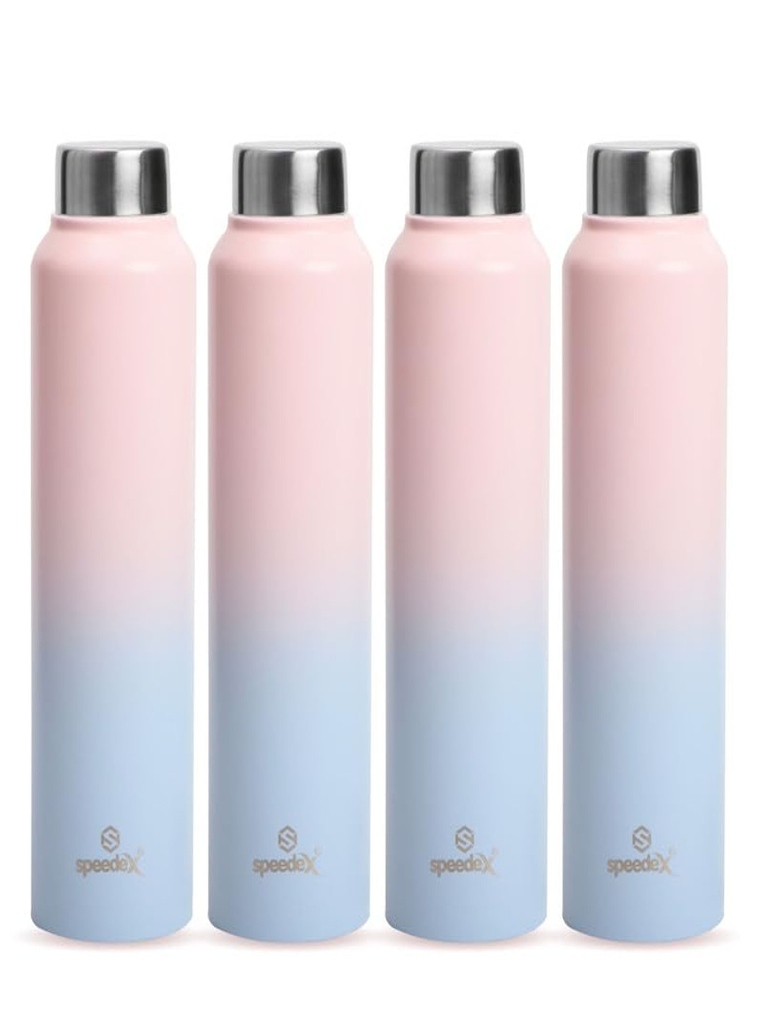 Speedex Simplex Pink Colourblocked Stainless Steel Spill Proof 4 Piece Water Bottle - 1L