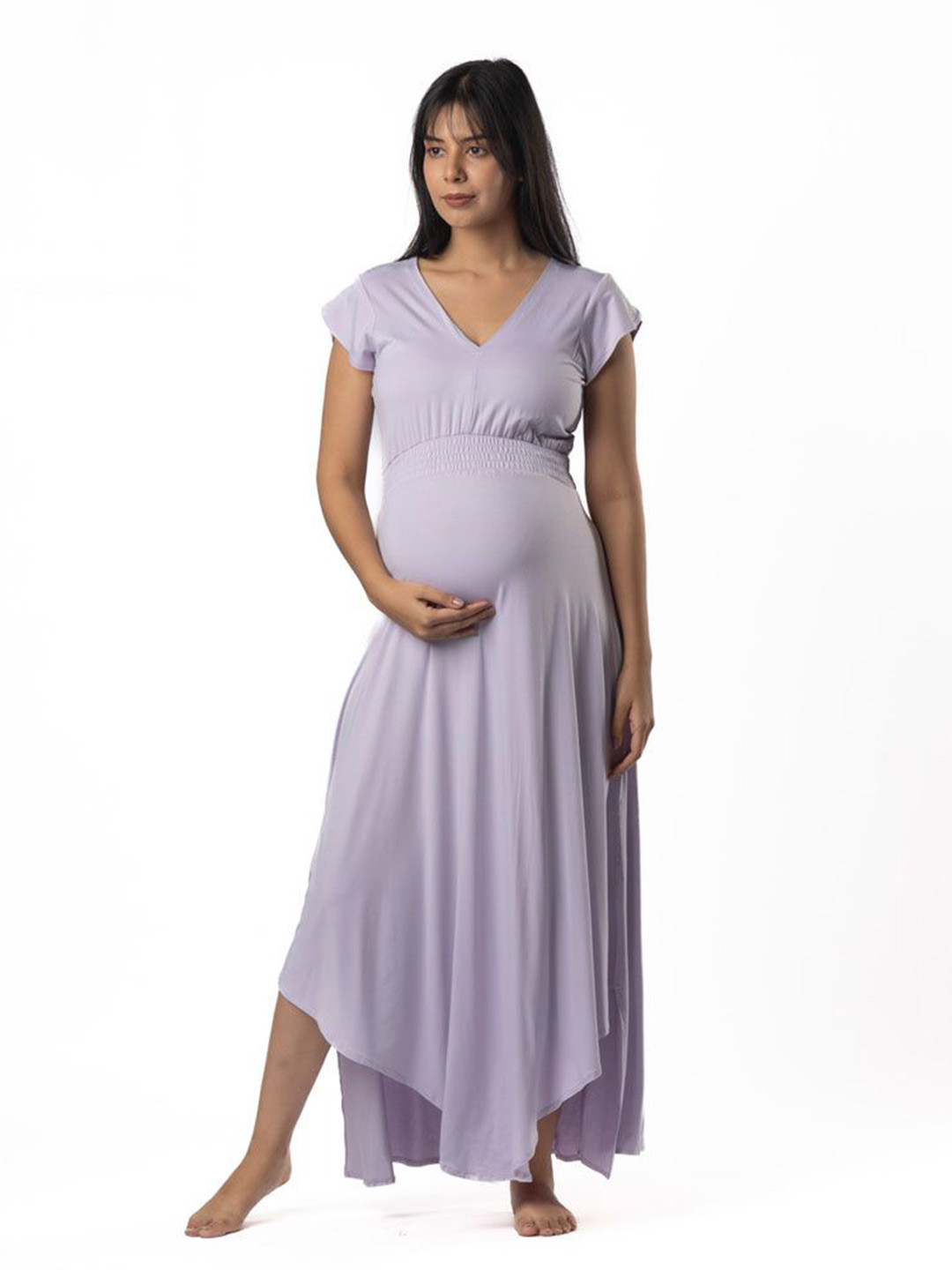 Block Hop Women Lilac Empire Fit & Flare Dress