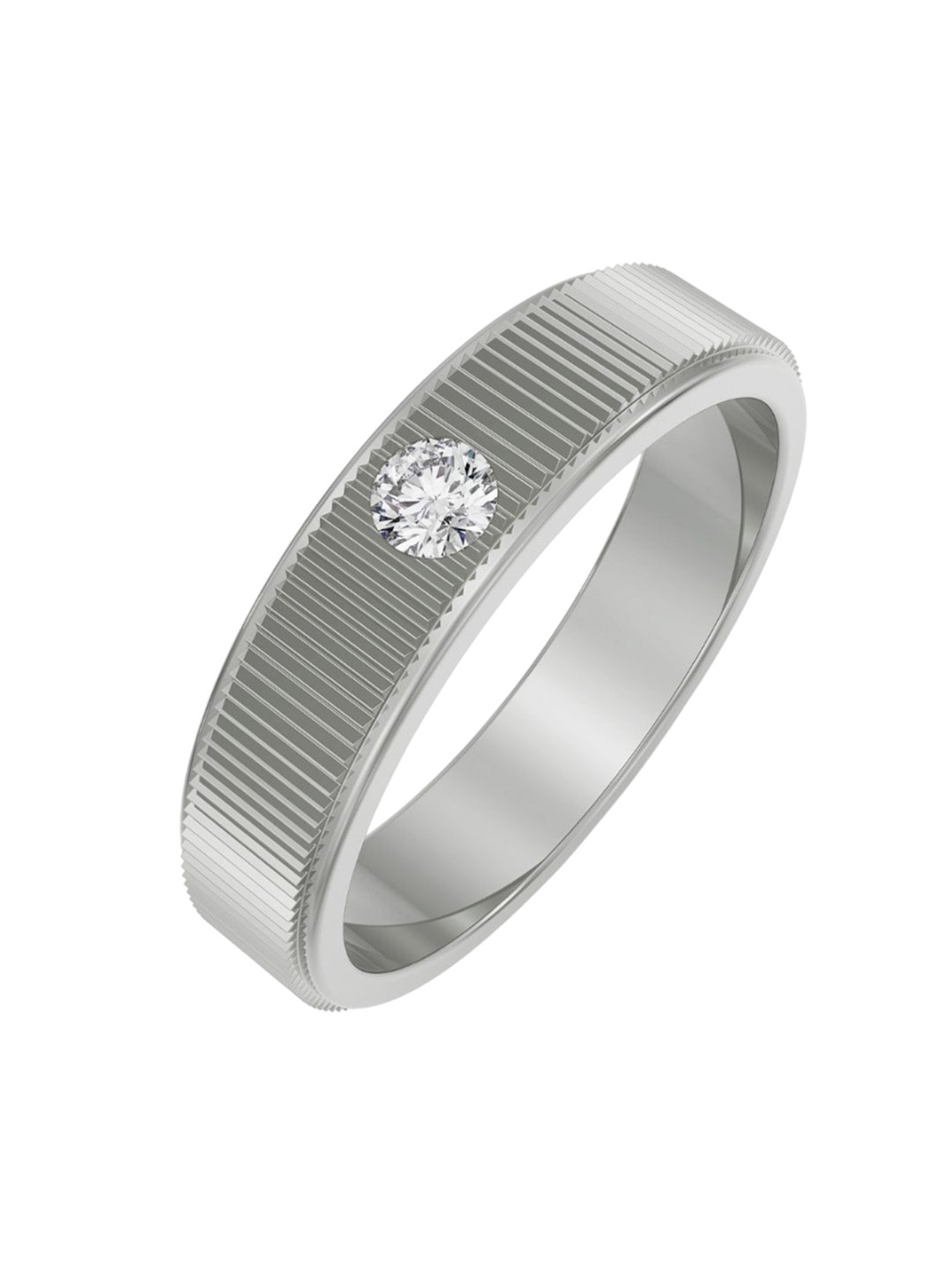 Emori Inlay Round Lab Diamond in 14KT Gold Band