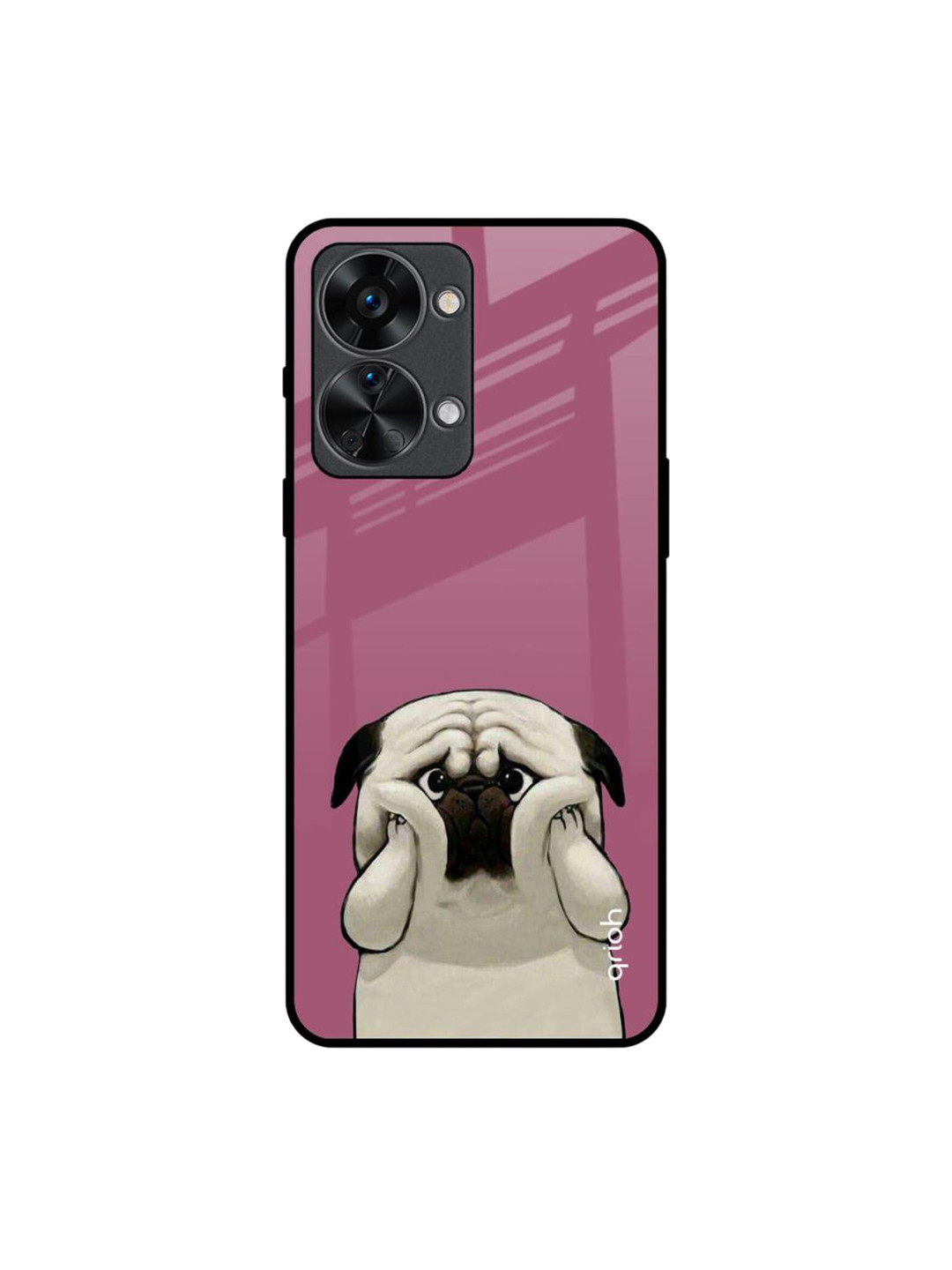 QRIOH Funny Pug Face Printed Oneplus Nord 2T Back Case