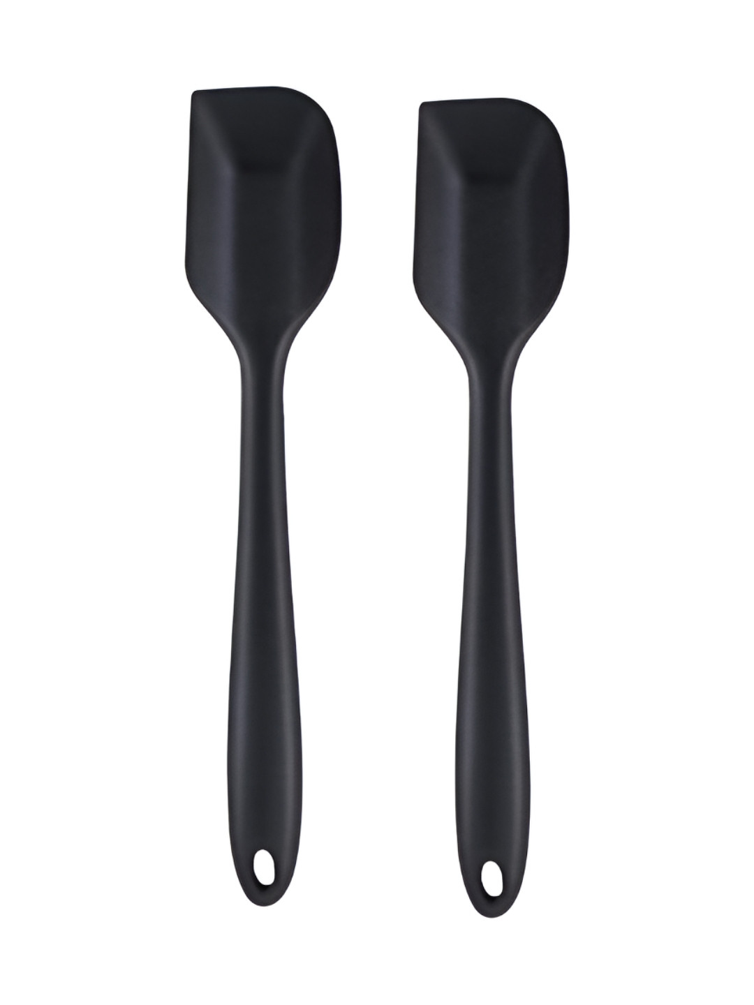 Baskety Black 2 Pieces Cake Batter Cream Scraper Silicone Spatula