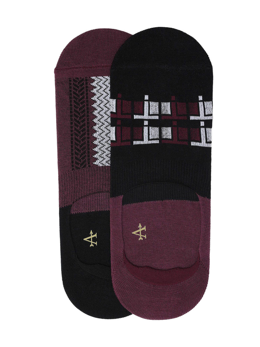 Arrow Men Pack Of 2 Patterned Shoe Liner Socks