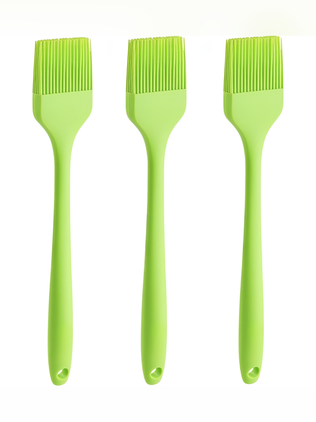 Baskety Set Of 3 Green Heat Resistant Silicone Oil Brushes