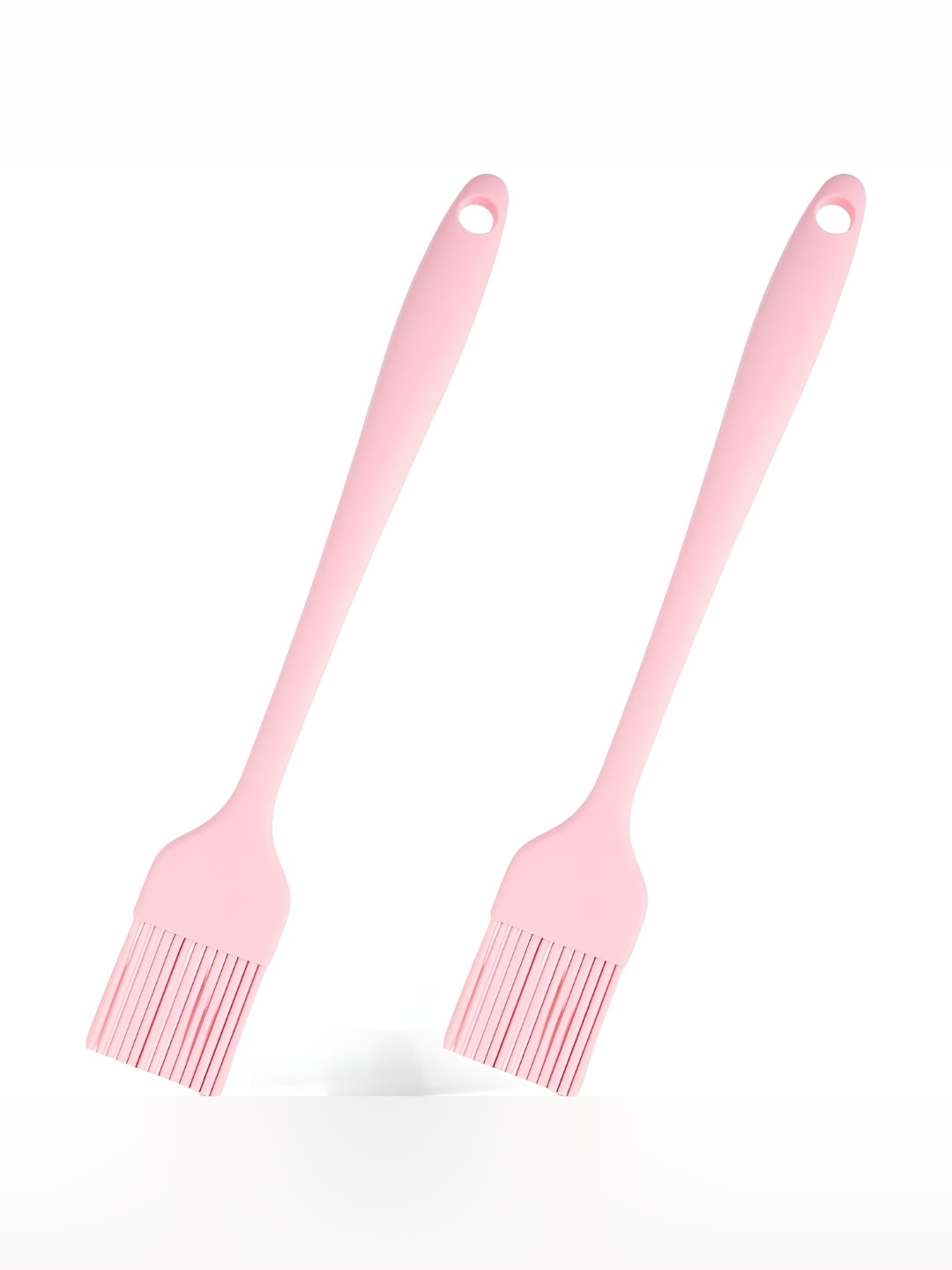 Baskety Set Of 2 Pink Heat Resistant Silicone Oil Brushes