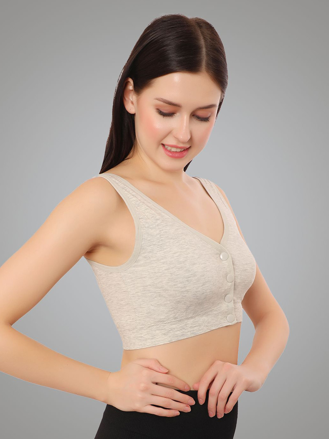 Bella Voste Full Coverage Lightly Padded Seamless Front Closure Cotton Maternity Bra