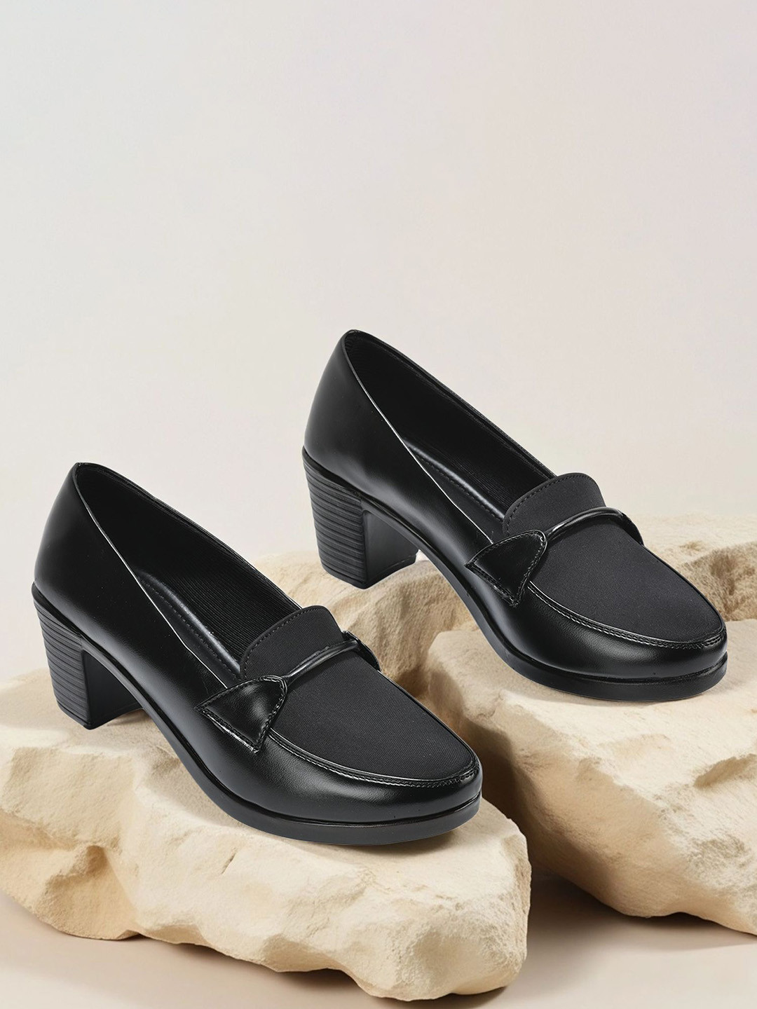 Cindy Women Block Pumps with Bows