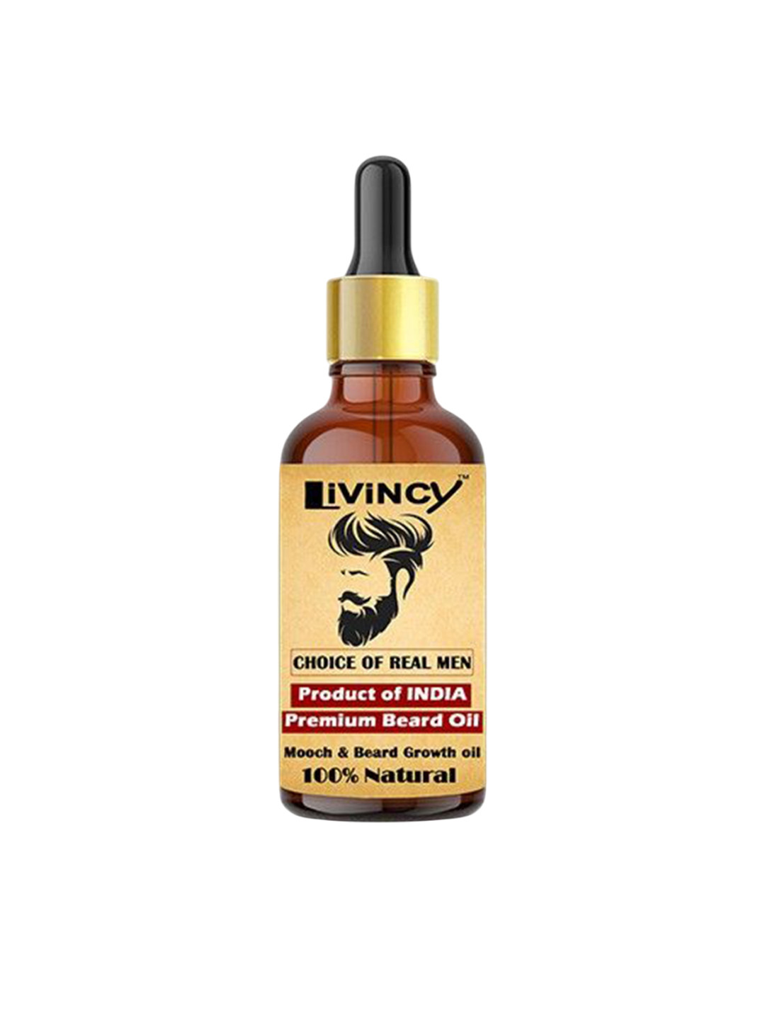 LIVINCY Premium Beard & Mooch Growth Oil For Thinning and Hair Fall - 30 ml