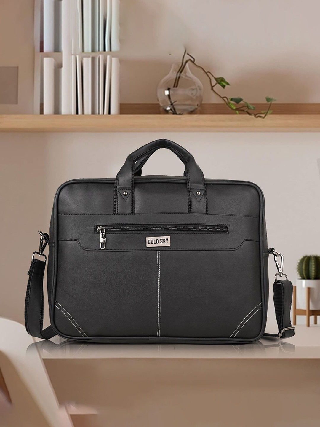 GOLD SKY Men Solid Up To 16 Inch Laptop Bag