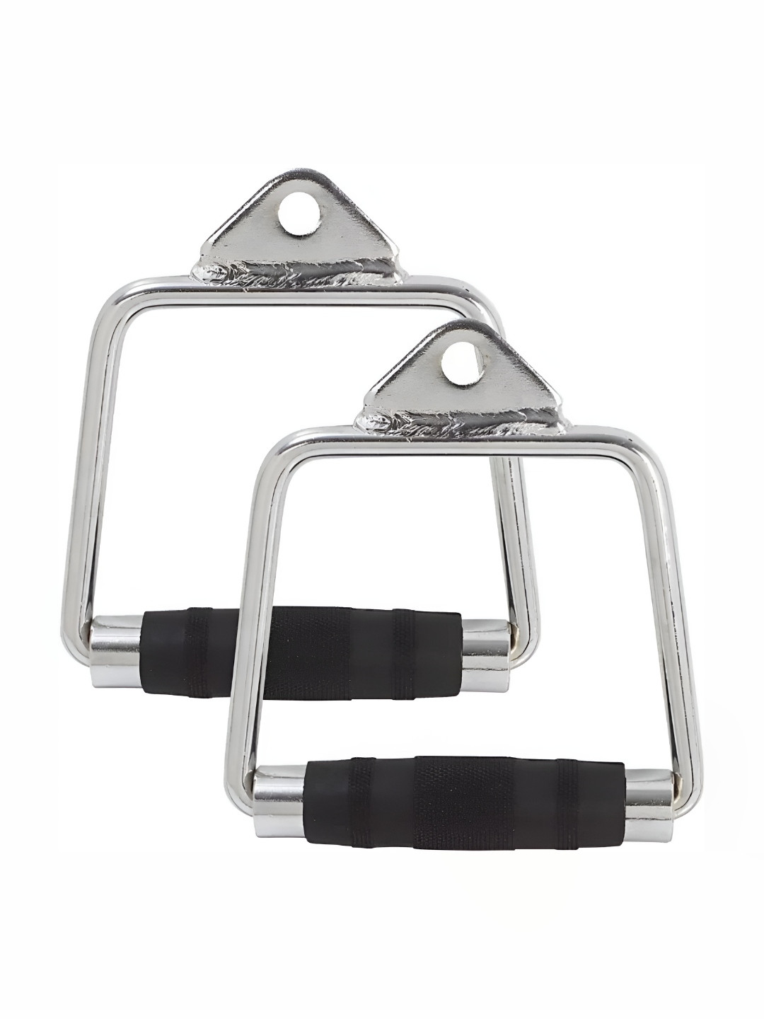 YMD 2-Pcs D Handle Wire Rope Seated Row V Triceps Press Down Bar Workout Accessories