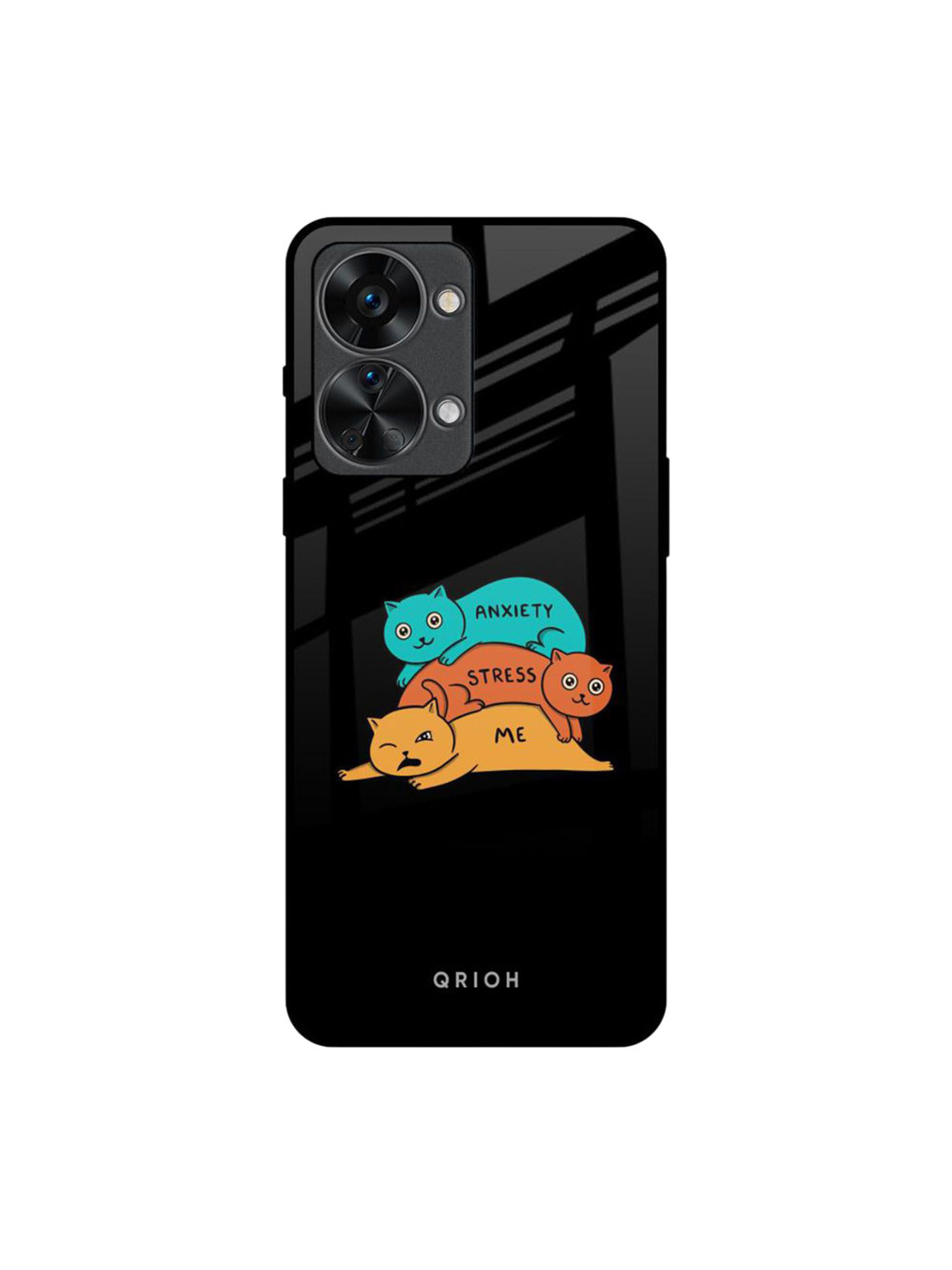 QRIOH Anxiety Stress Real Printed Oneplus Nord 2T Back Case