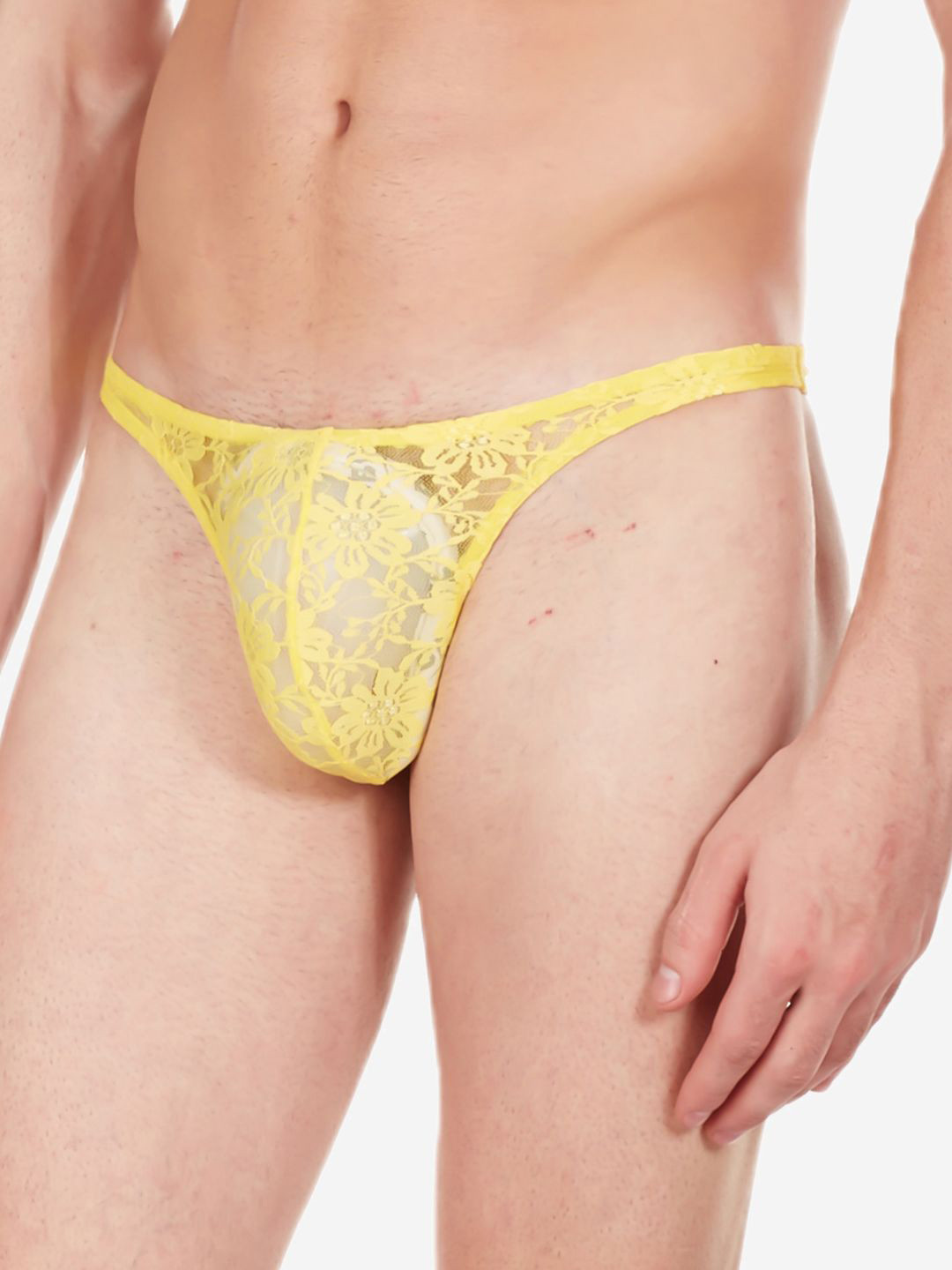 La Intimo Men Lace Comfy Low Rise Thong Briefs- LICD003YW