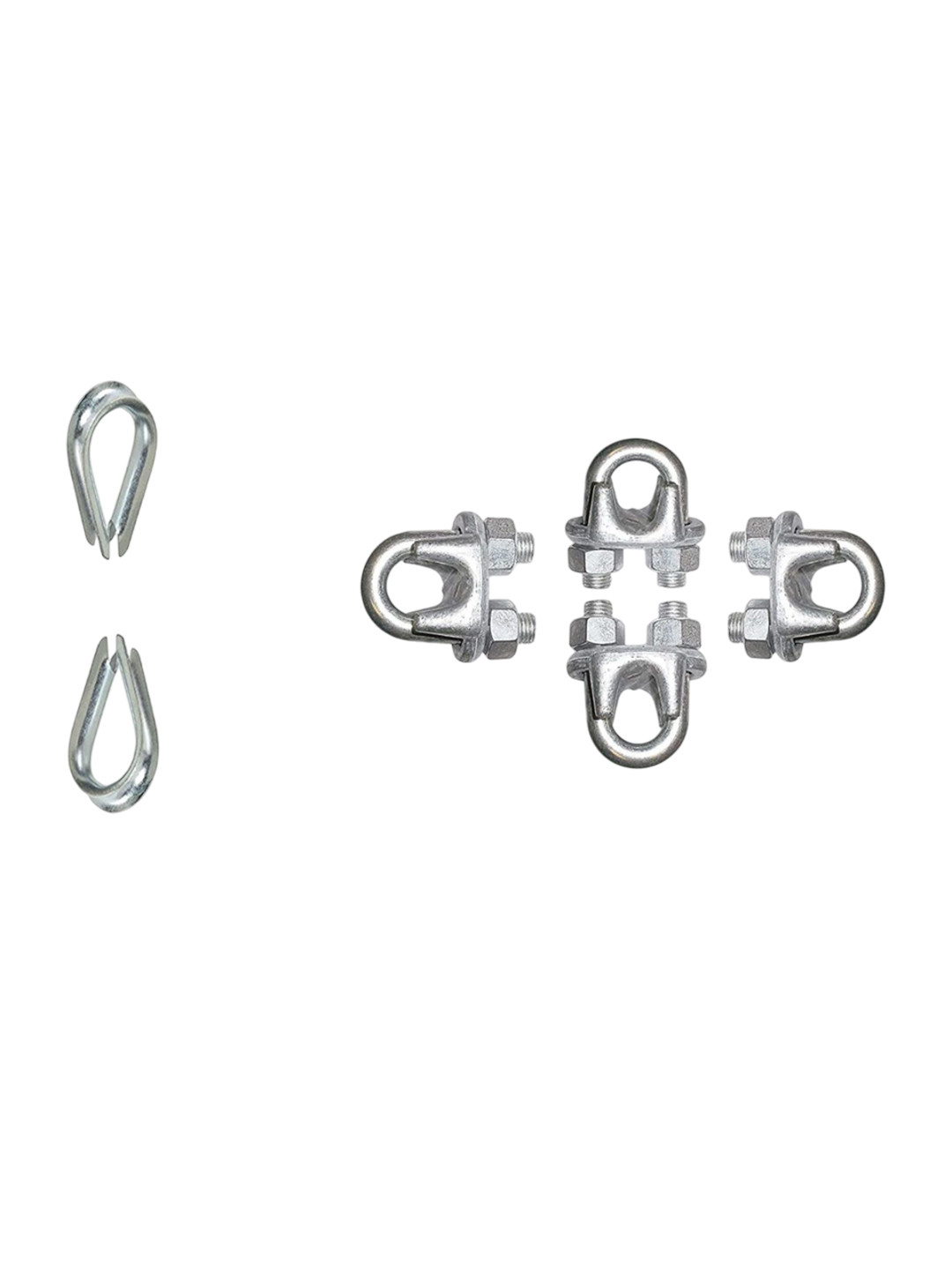 HackerX Men 6-Pcs Gym Wire U Lock & Wire Cable Rope Eye Lock