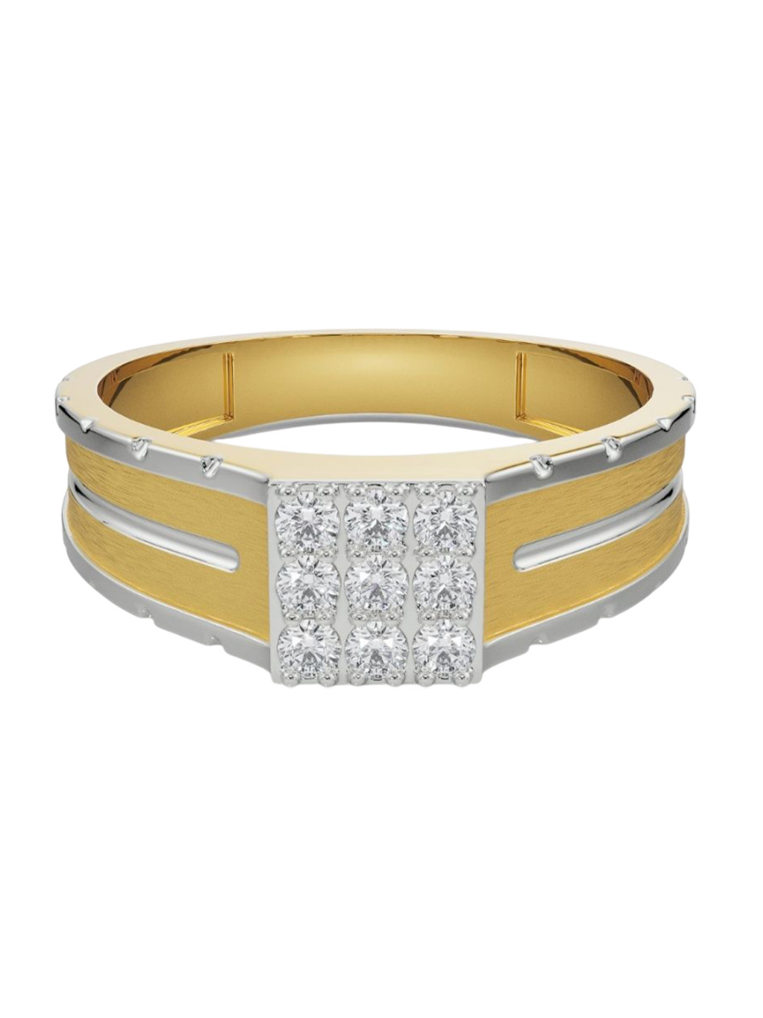 Emori Dewy Quad Lab Diamond Band for Men in 14KT Gold