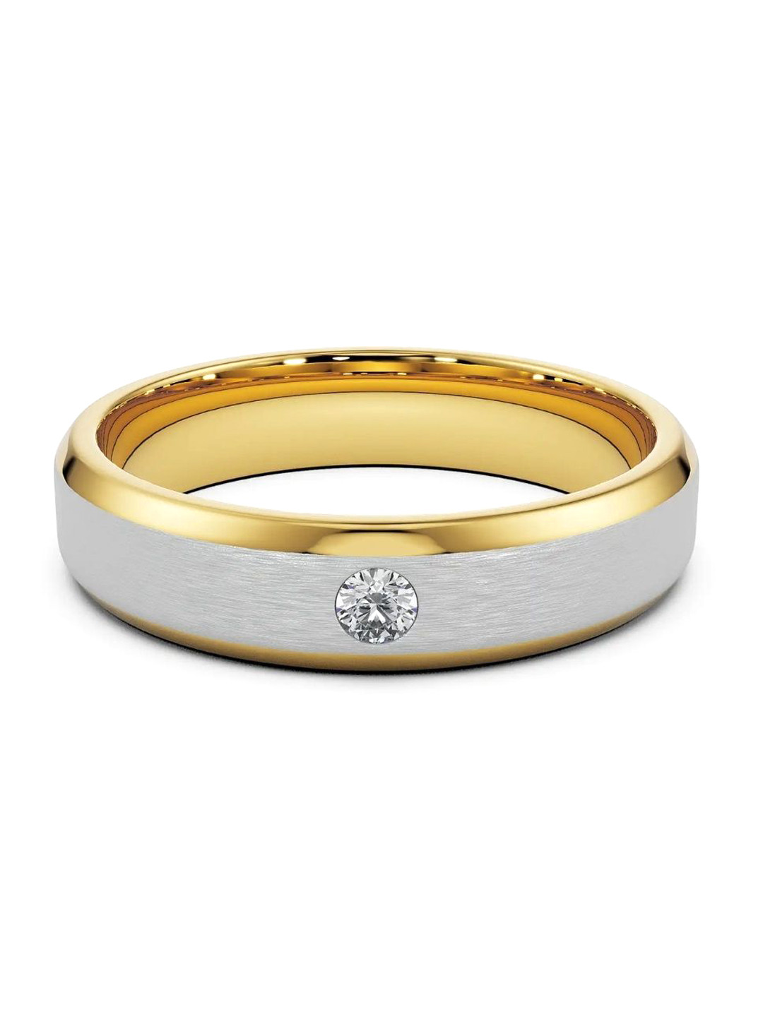 Emori Mixed Metal Lab Diamond in 14KT Gold Band