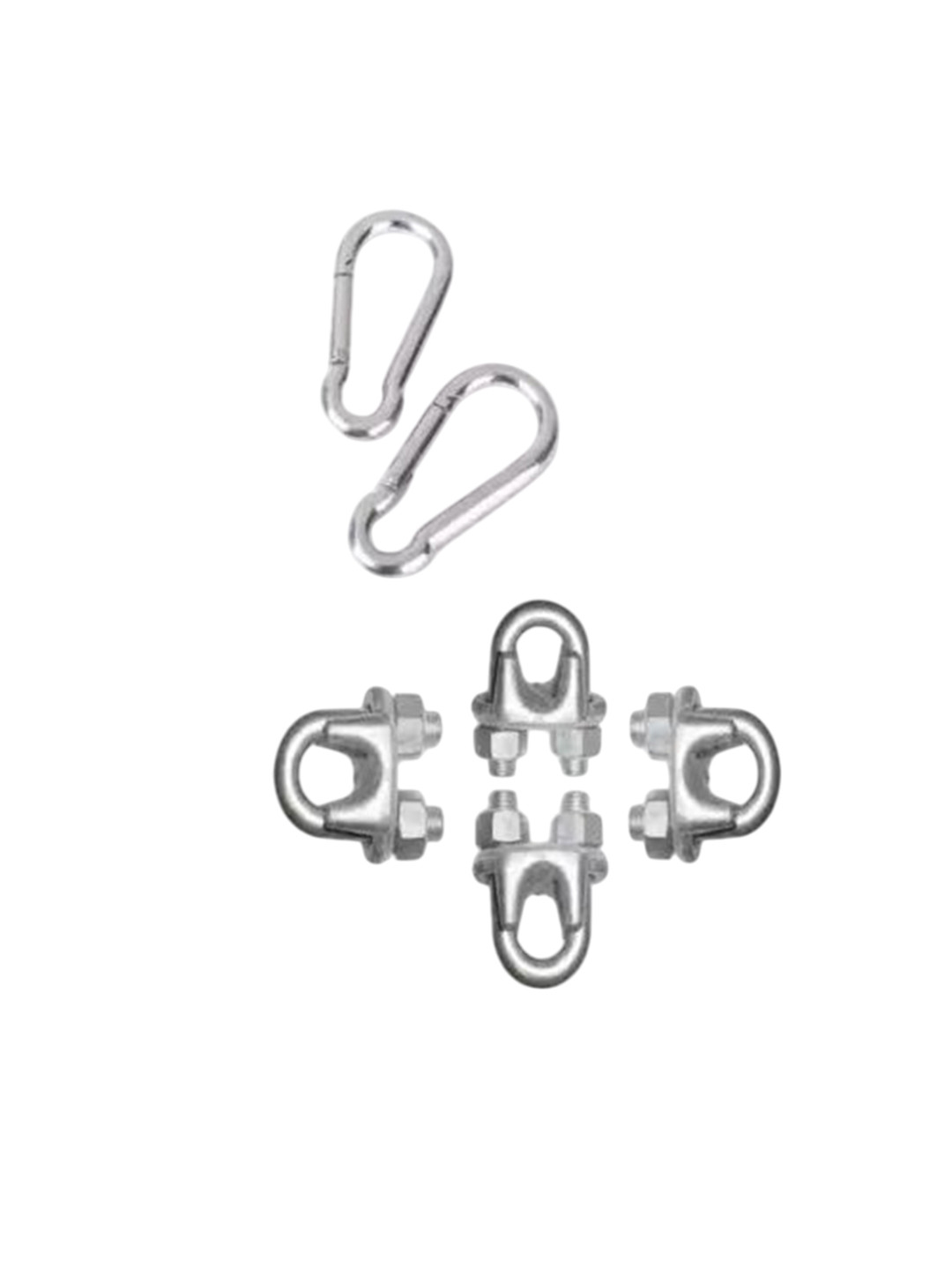 HackerX Men 6-Pcs Gym Wire U-Lock With Snap Hooks