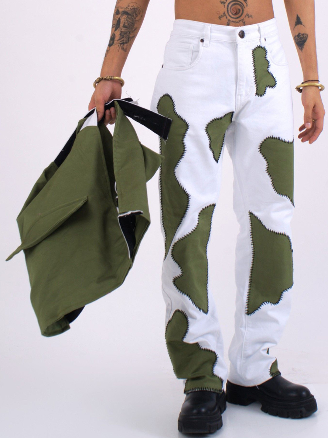 GAUDDLY Unisex Cotton Relaxed Fit Mid-Rise Jeans