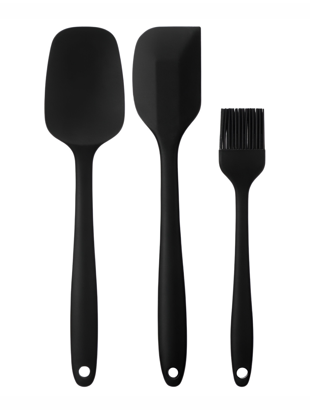 Baskety Black 3 Pieces Spatula With Basting Brush