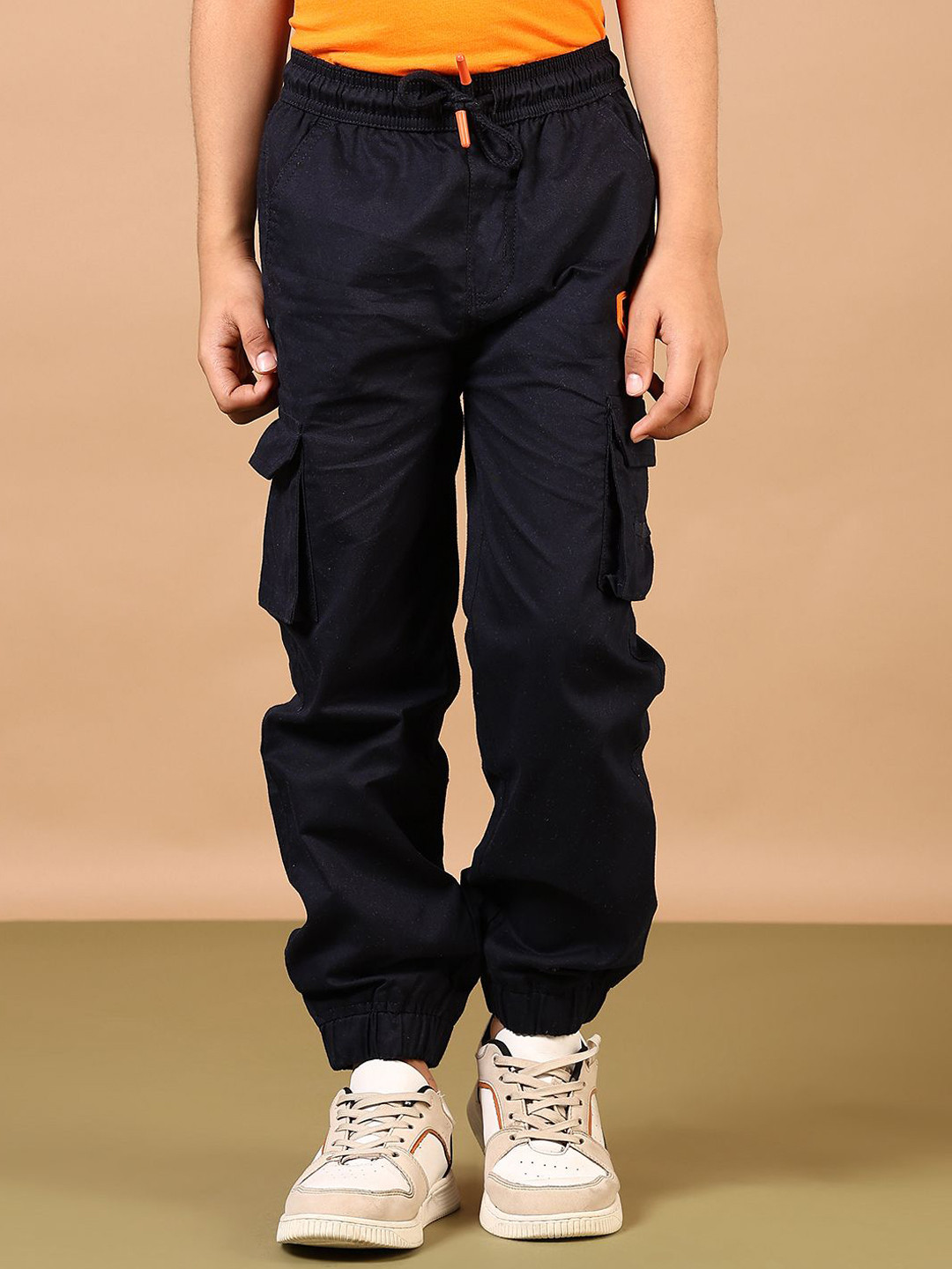 V-Mart Boys Mid-Rise Regular Fit  Drawstring Joggers Trousers