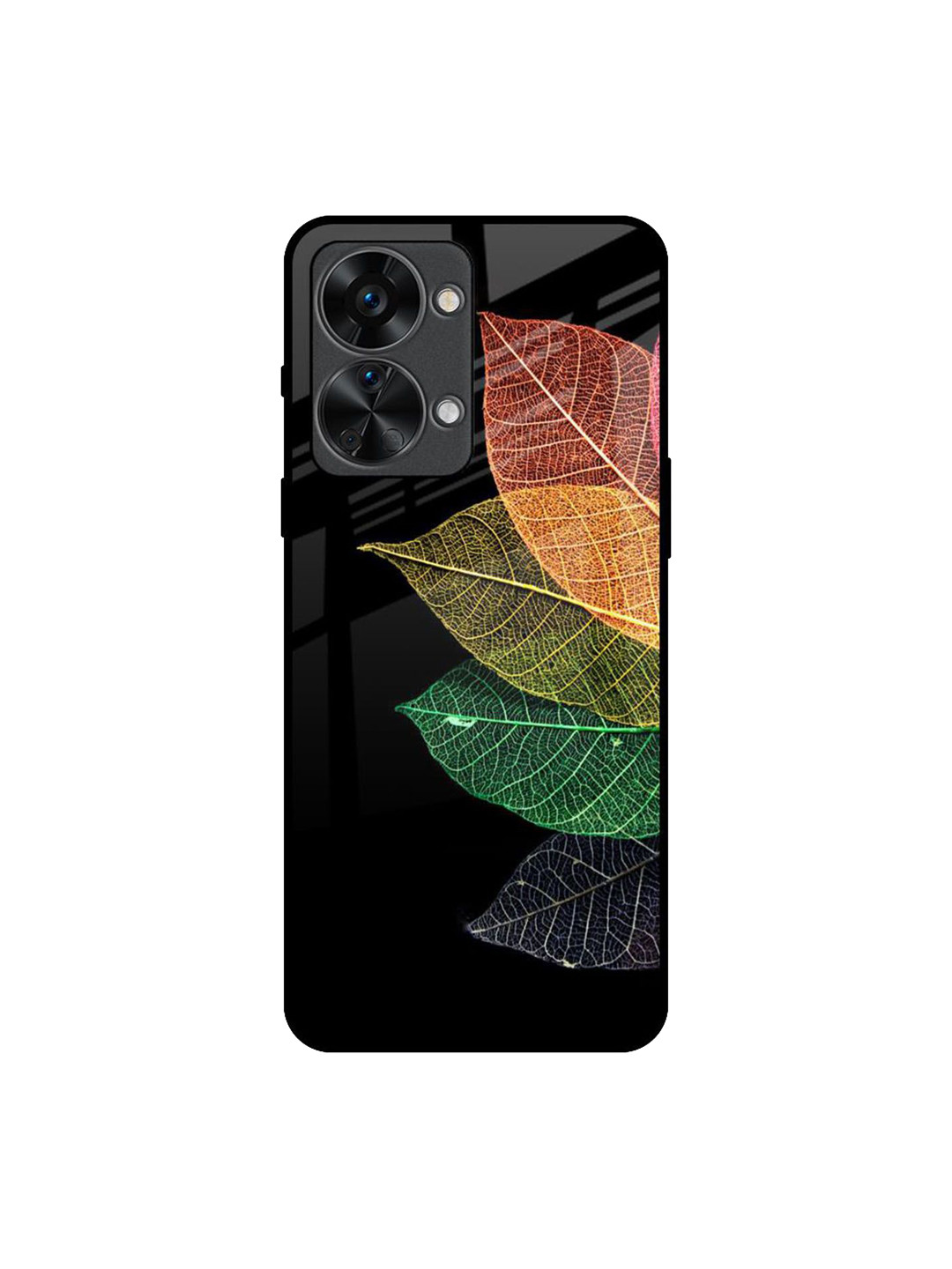 QRIOH Colorful Leaves Real Printed Oneplus Nord 2T Back Case