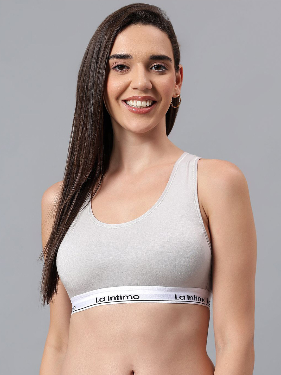La Intimo Typography Full Coverage Lightly Padded Sports Bra