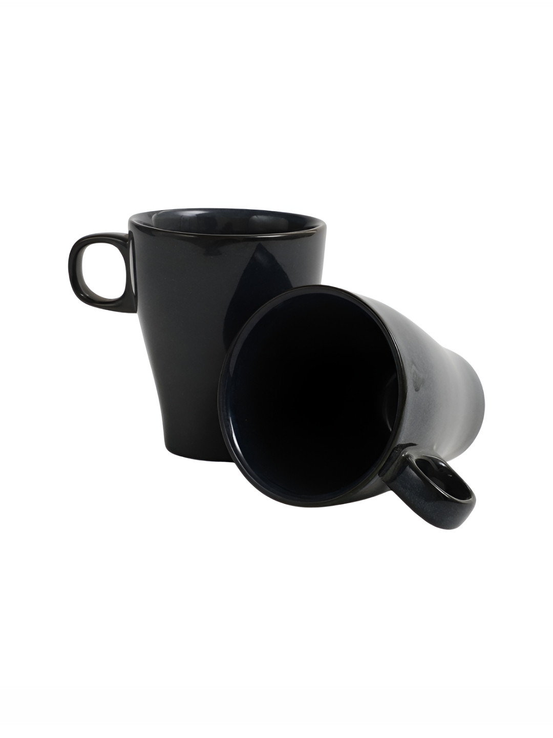 Myntra Elegant Homes Evil Eye Black Porcelain Handmade 2 Piece Mug-225ml