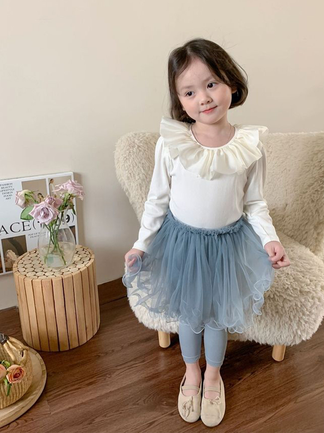 LULU & SKY Girls Tights With Attached Skirt