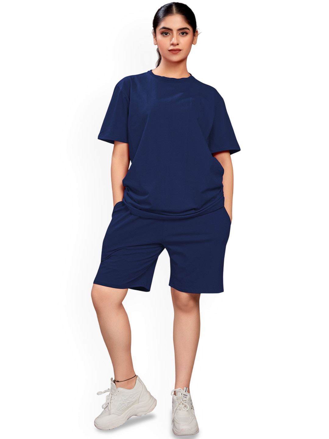 ELLITI Women Pure Cotton T-Shirt & Short Pair Night suit
