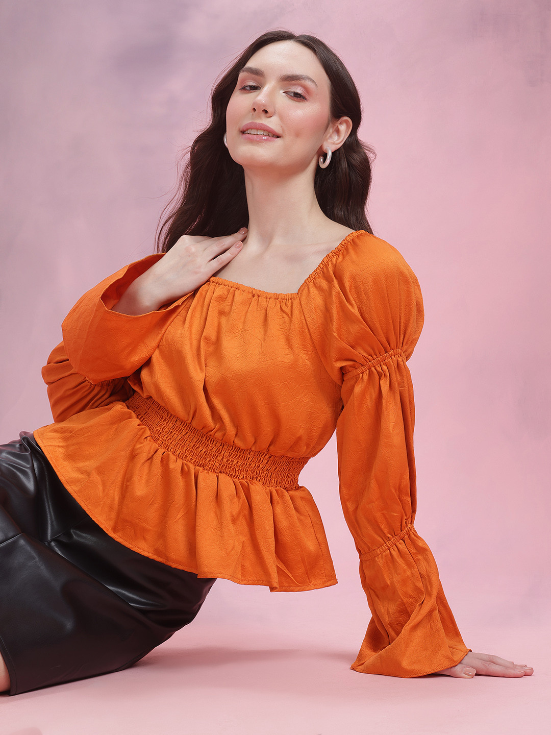 DressBerry Puff Sleeve Smocked Top