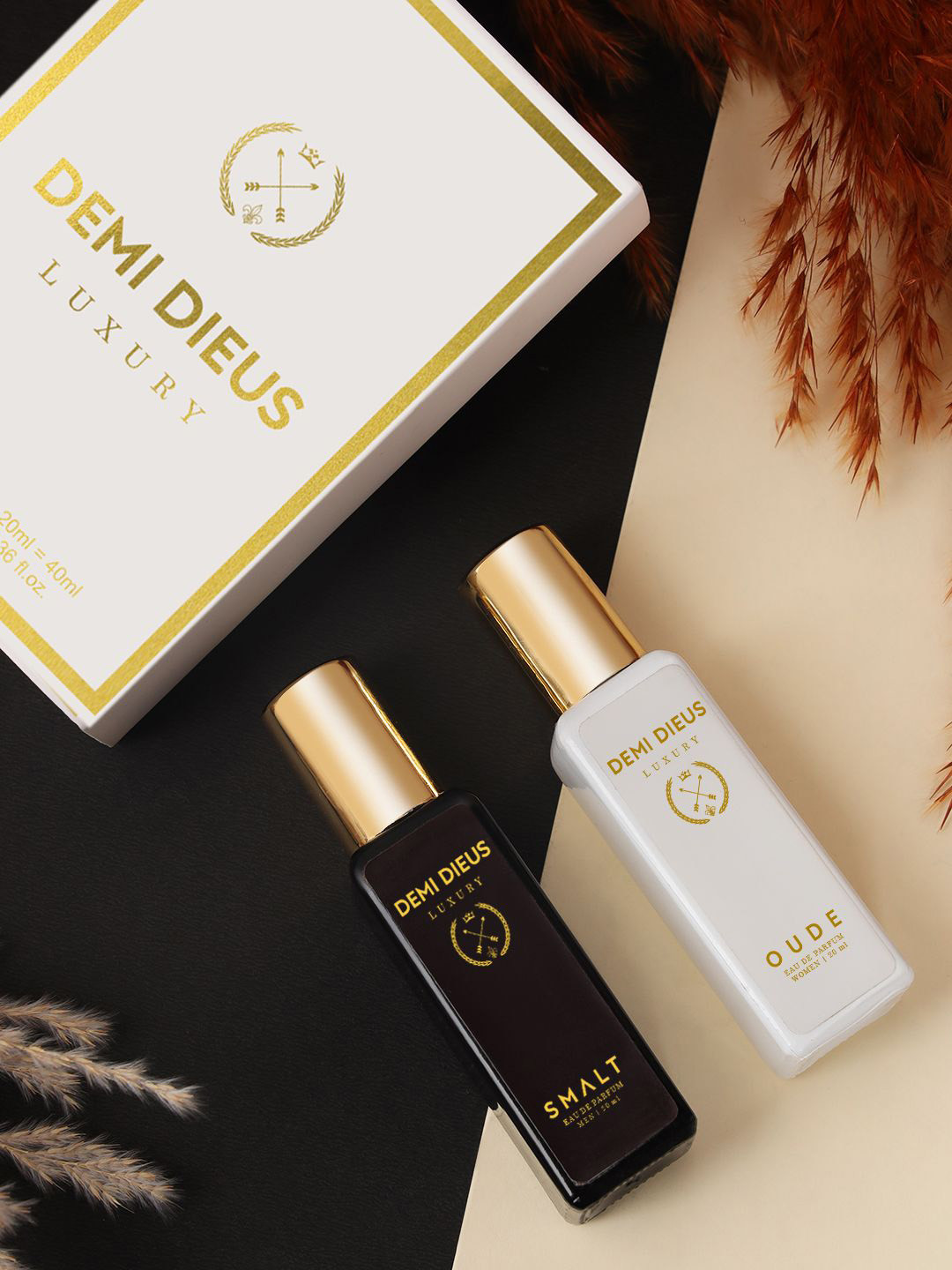 DEMI DIEUS Set Of 2 Oude & Smalt Long Lasting Eau De Parfum - 20 ml Each