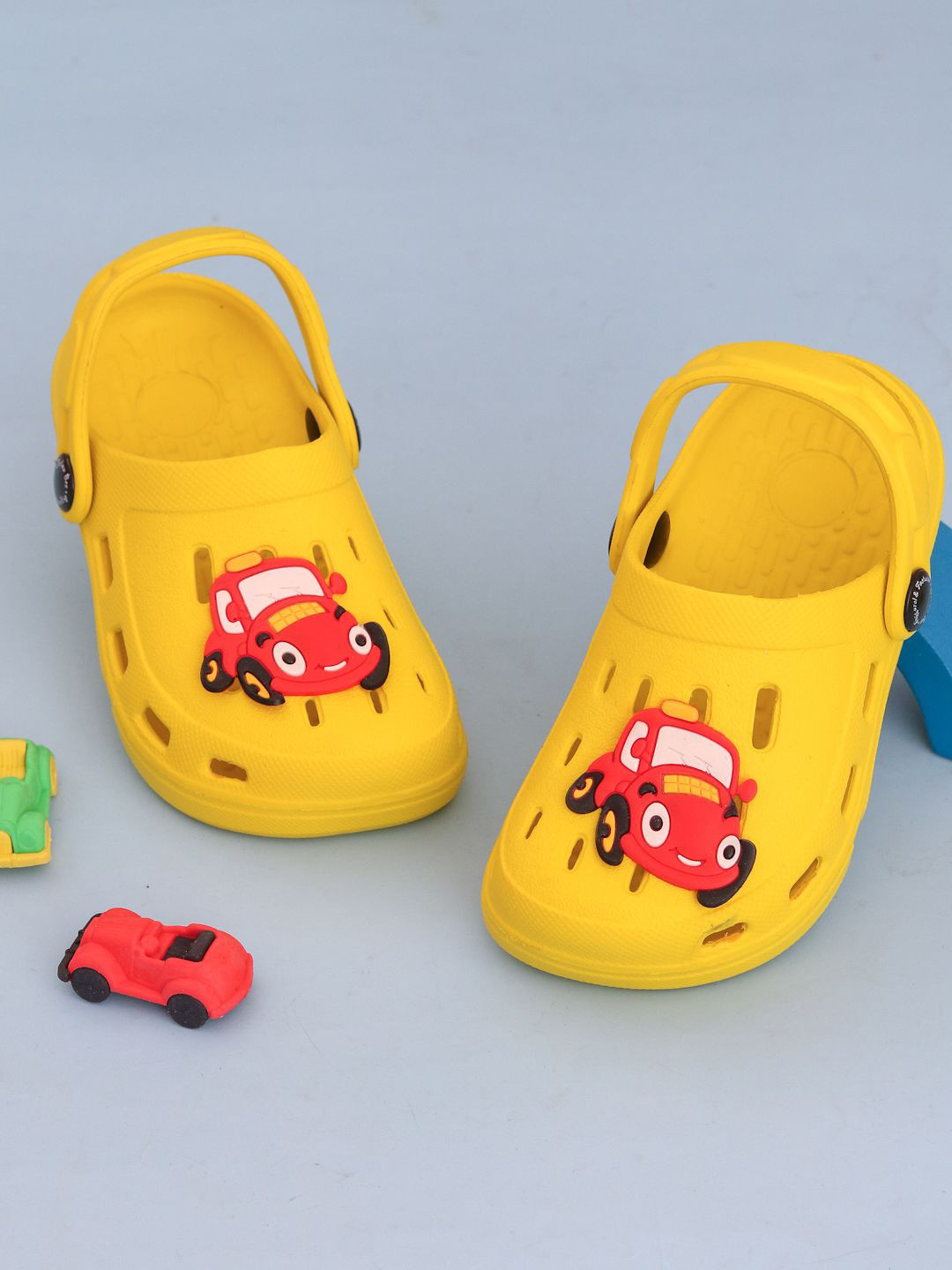 Yellow Bee Boys Car Design Clogs