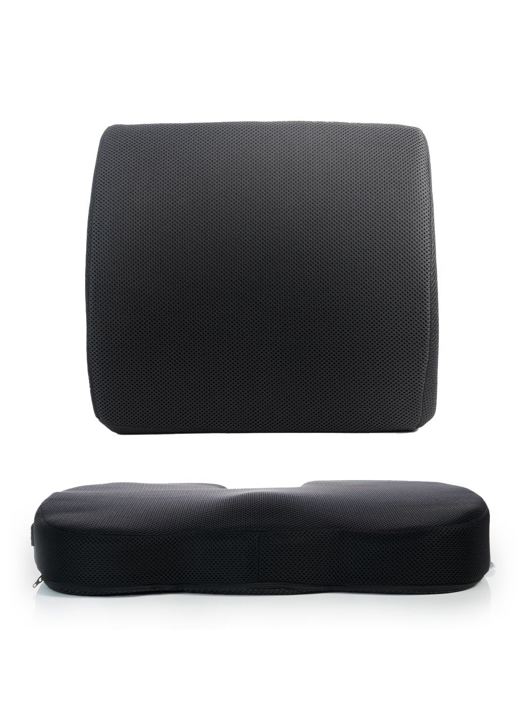 UltraCare PRO Black 2 Pcs Memory Foam Coccyx Seat Cushion & Lumbar Support Cushion