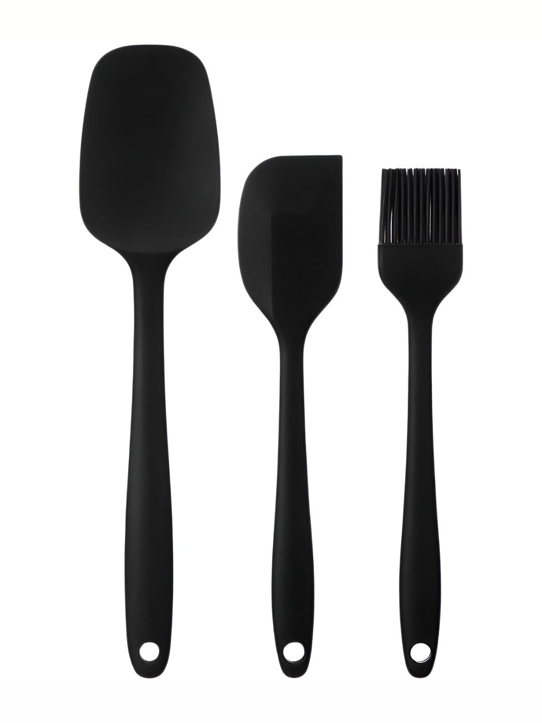 Baskety Black 3 Pieces Spatula With Basting brush