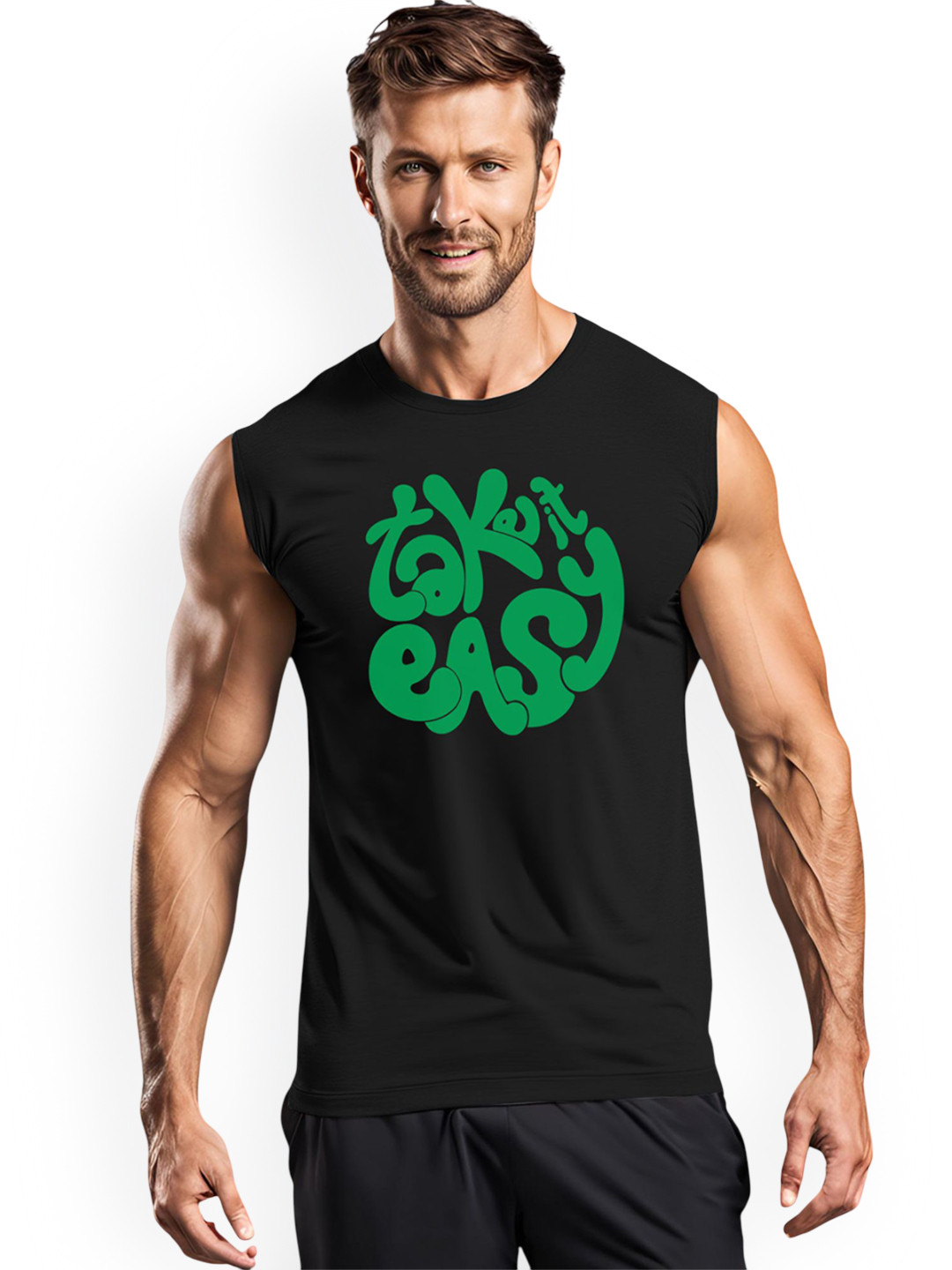3Colors Men Printed Dri-FIT Gym Vests