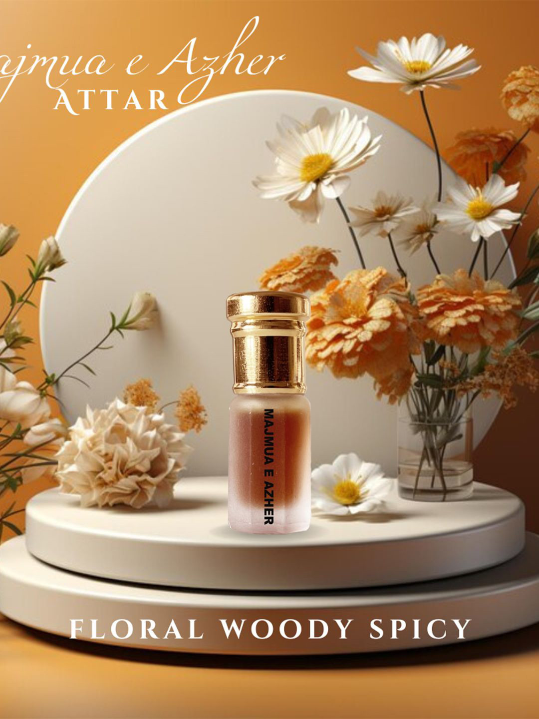 AZHEROUD Majmua E Azher Floral Woody Spicy Alcohol Free Attar - 3 ml