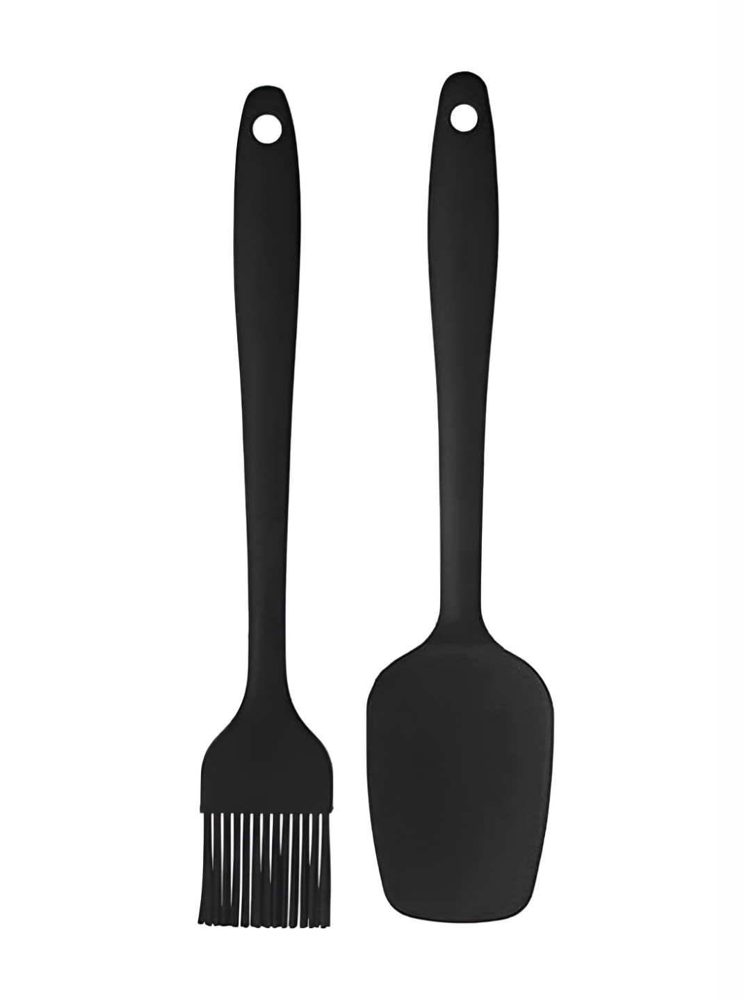 Baskety Black 2 Pieces Spatula With Brush