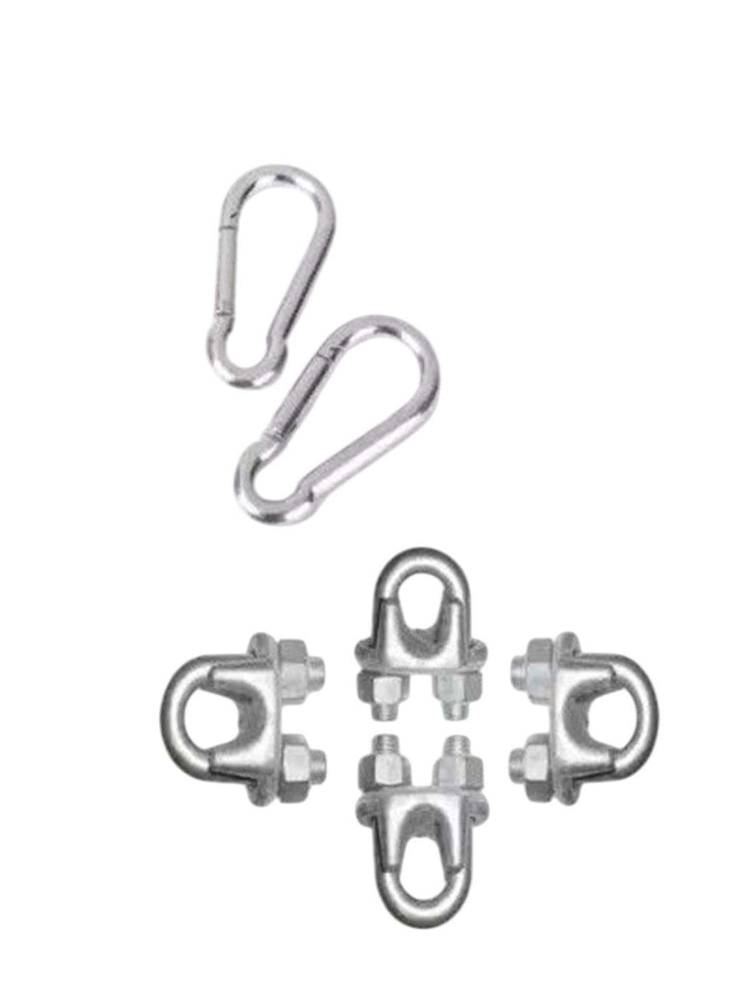 HackerX Men 6-Pcs Wire U Lock With Snap Hooks