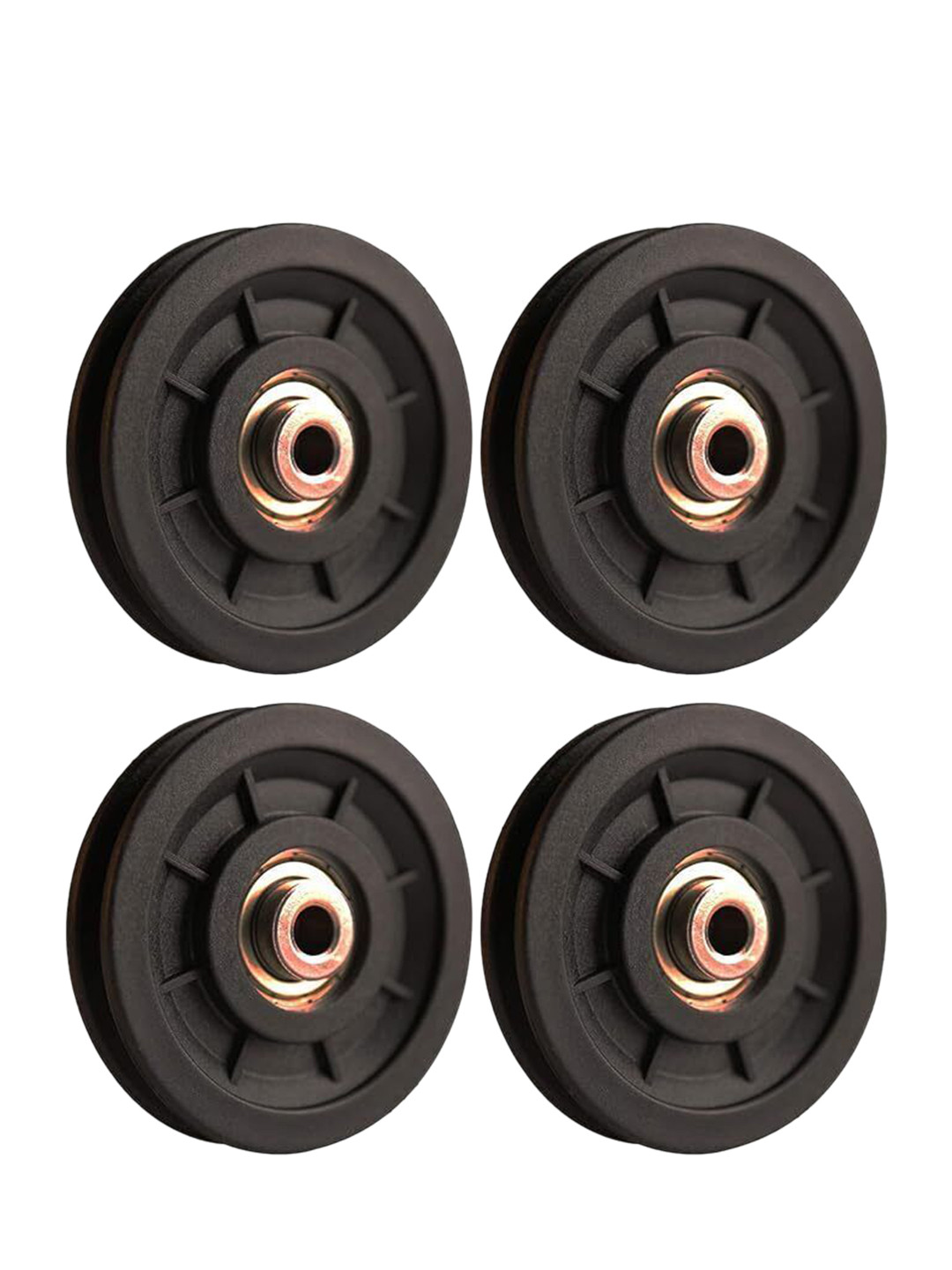 HackerX 4-Pcs Gym Pulley Wheel With Inbuilt Bush & Bearing