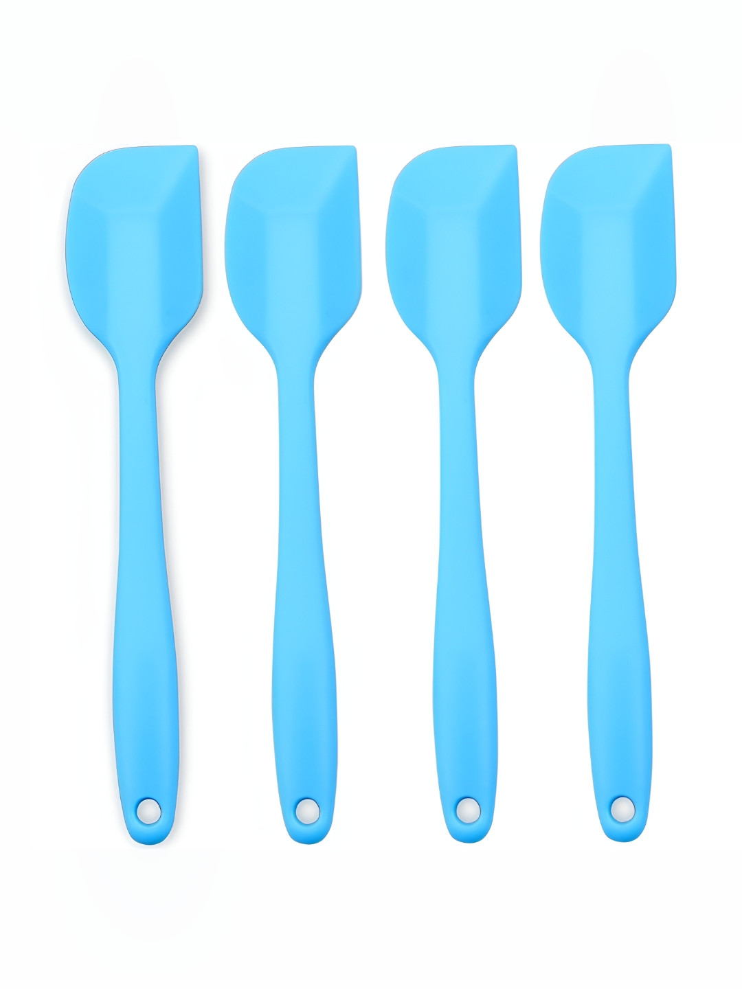Baskety Blue 4 Pieces Cake Batter Cream Scraper Silicone Spatula