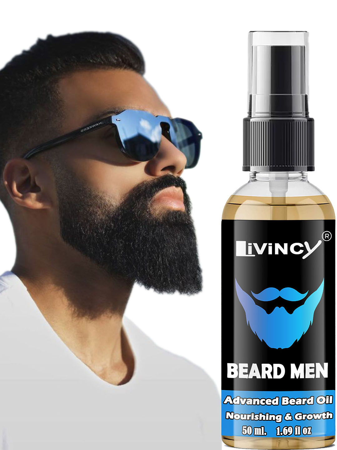 LIVINCY Advanced Argan And Vitamin E Beard Oil- 50 ml