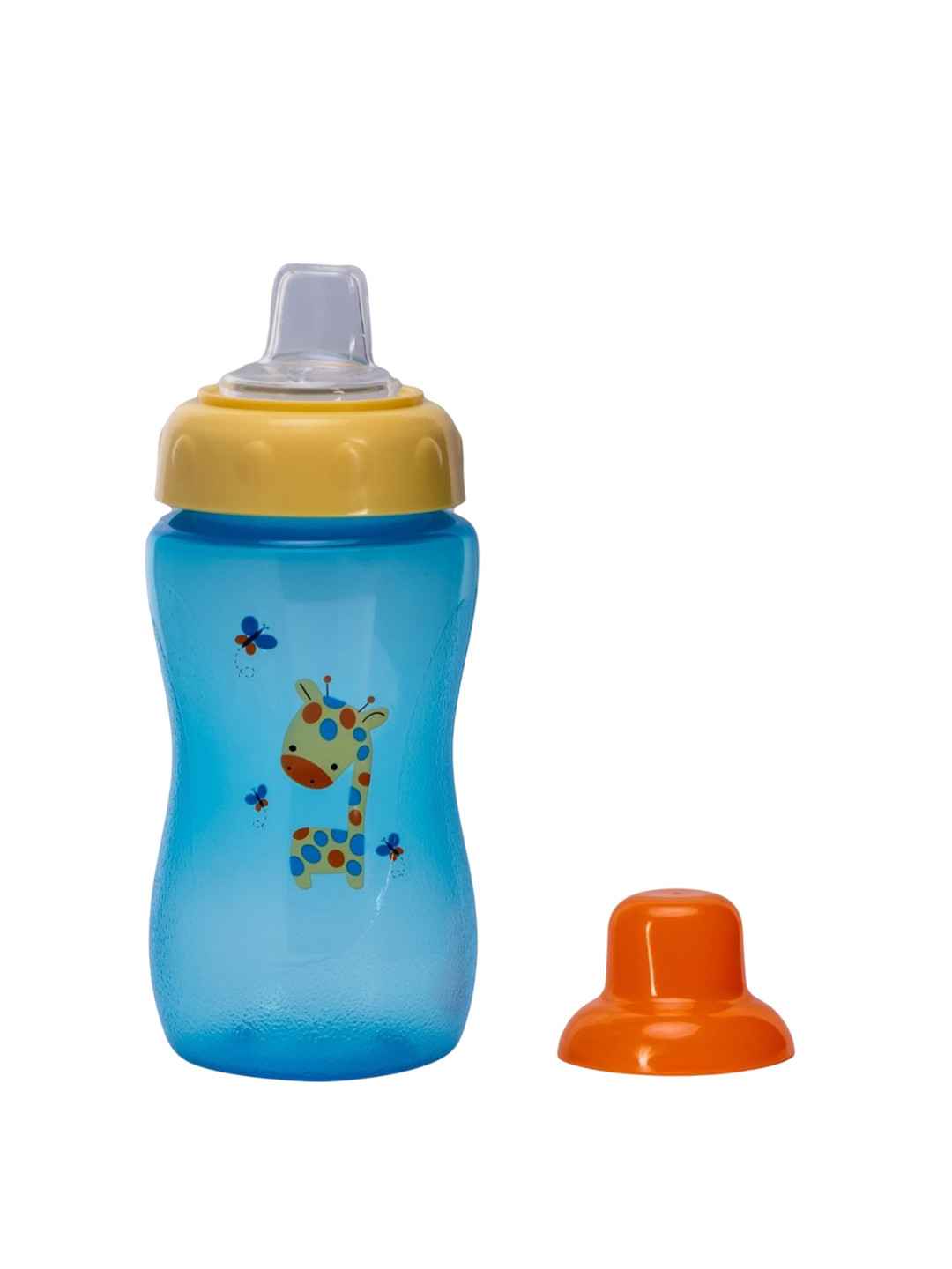 Adore Kids Blue & Yellow Printed Spouty Soft Spout Sipper with Hood-270ml