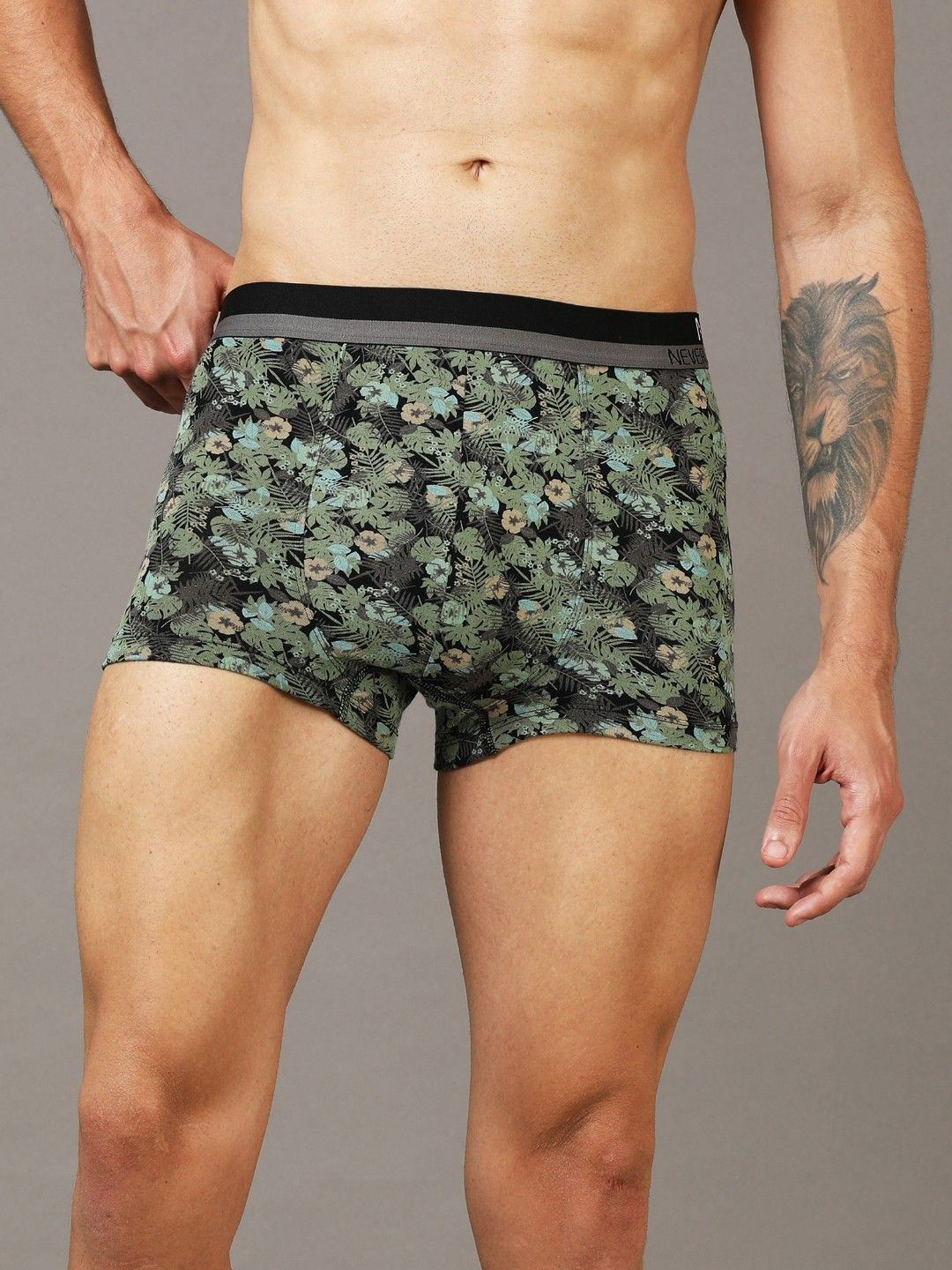 NEVER NEUD Men Micro Modal Breathable & Anti-Bacterial Outer Elastic Trunk NN03-M803