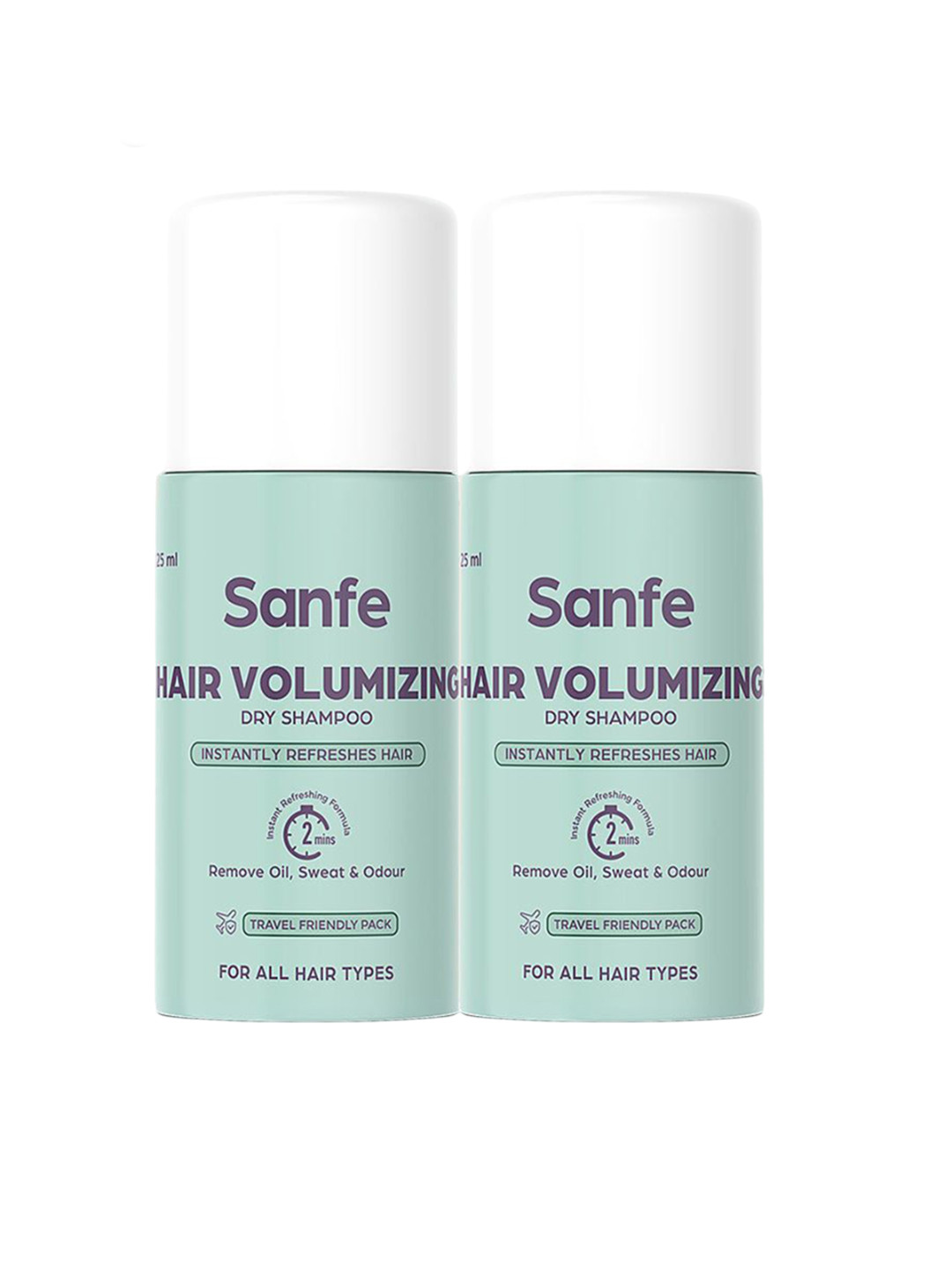 Sanfe Set Of 2 Instant Hair Volumizing Dry Shampoo - 25 ml Each