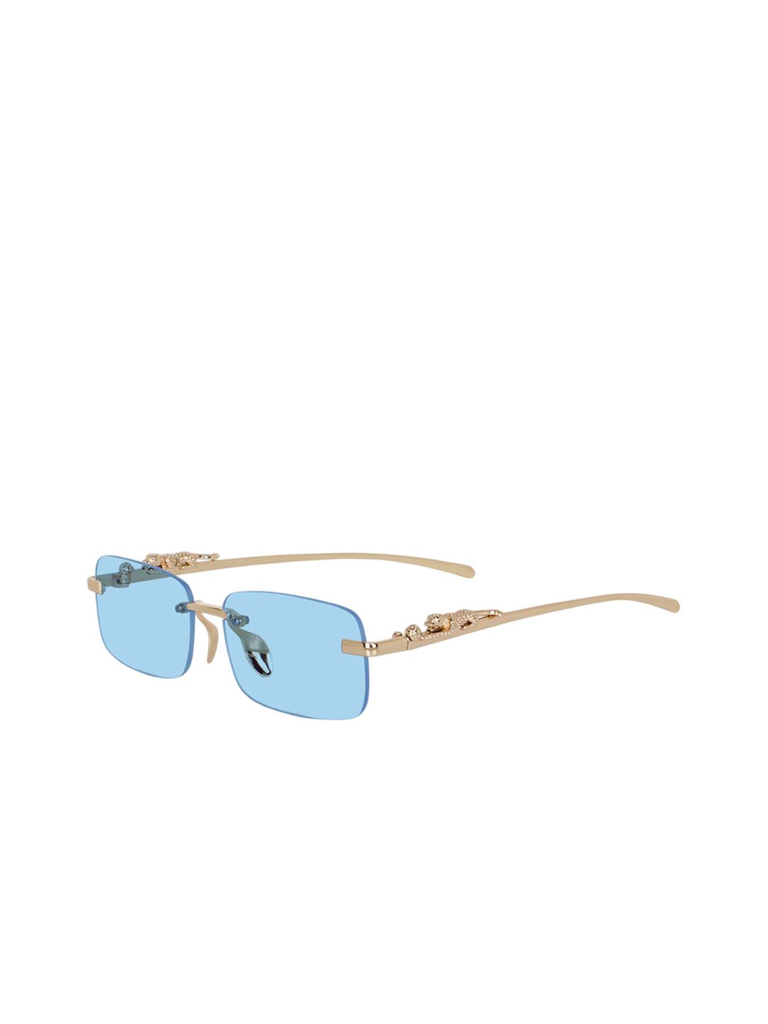 LEGEND EYEWEAR Unisex Rectangle Sunglasses with UV Protected Lens MC Cartier Blue