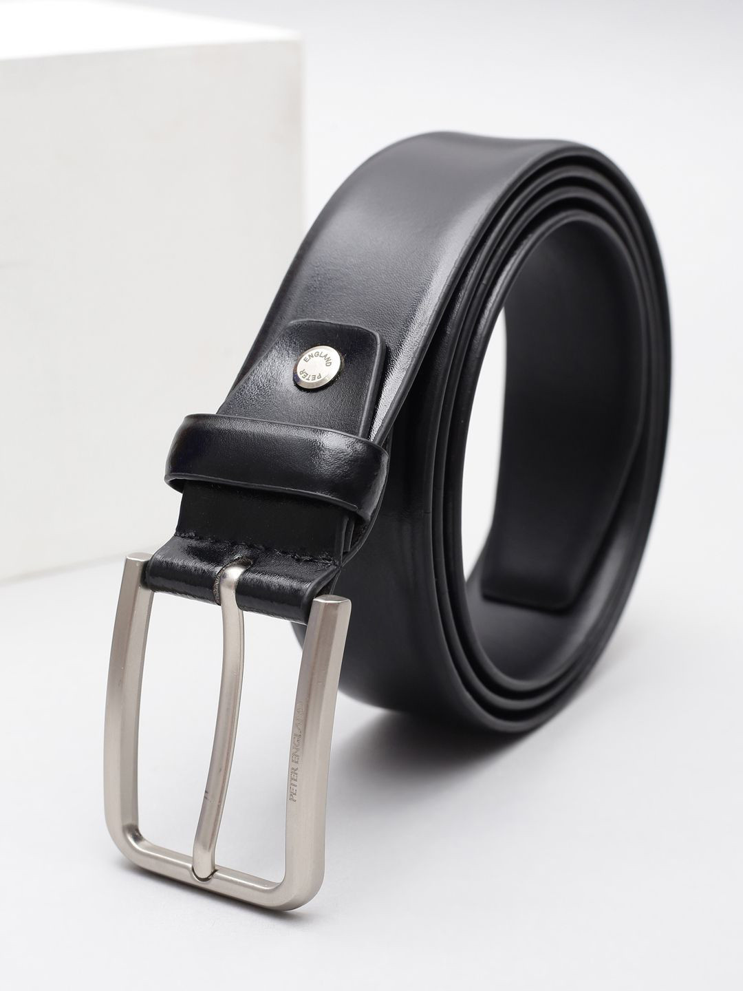 Peter England Men Solid Leather Belt