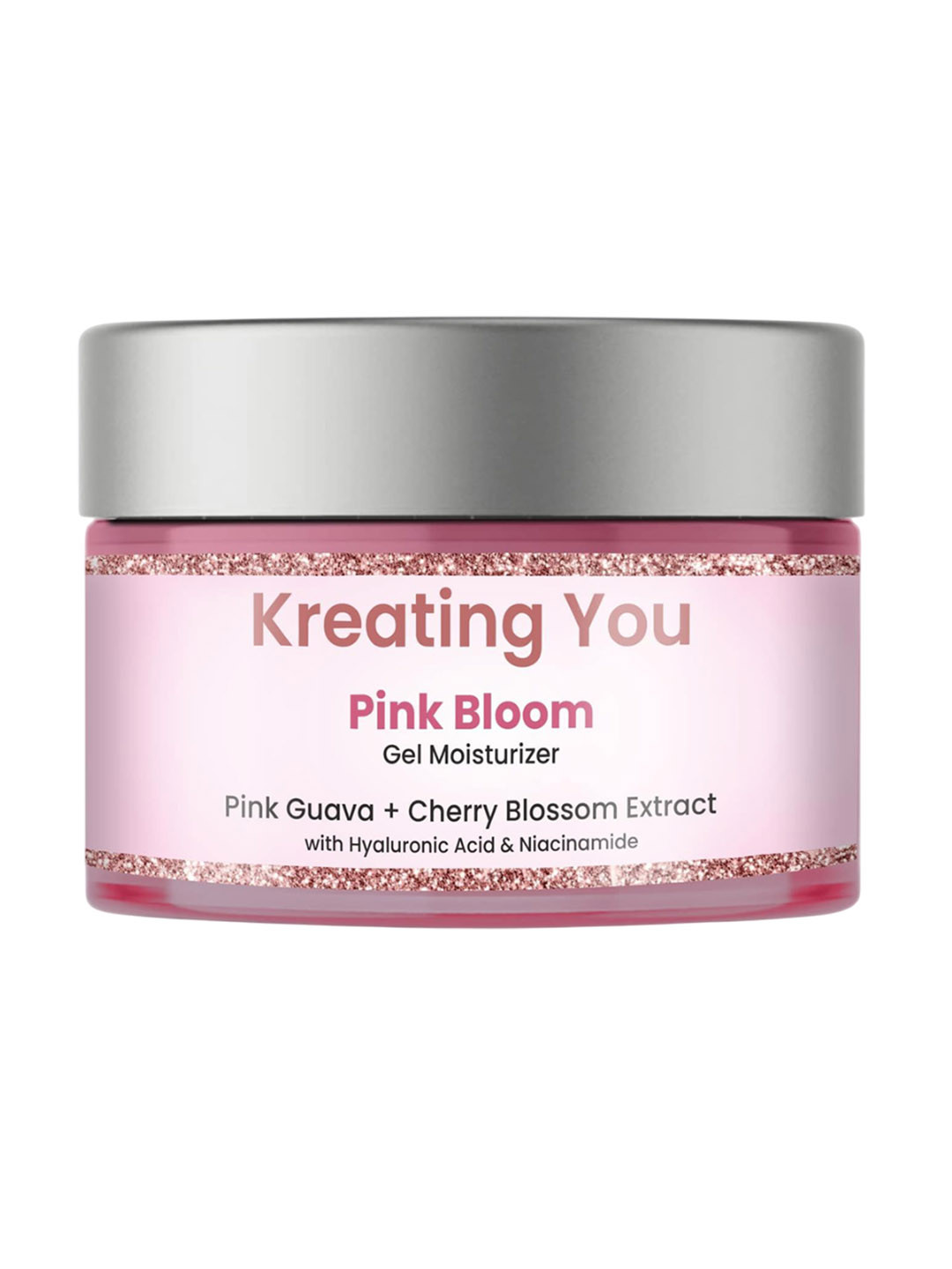 Kreating You Pink Bloom Gel Moisturizer With Hyaluronic Acid For Deep Hydration - 50 g