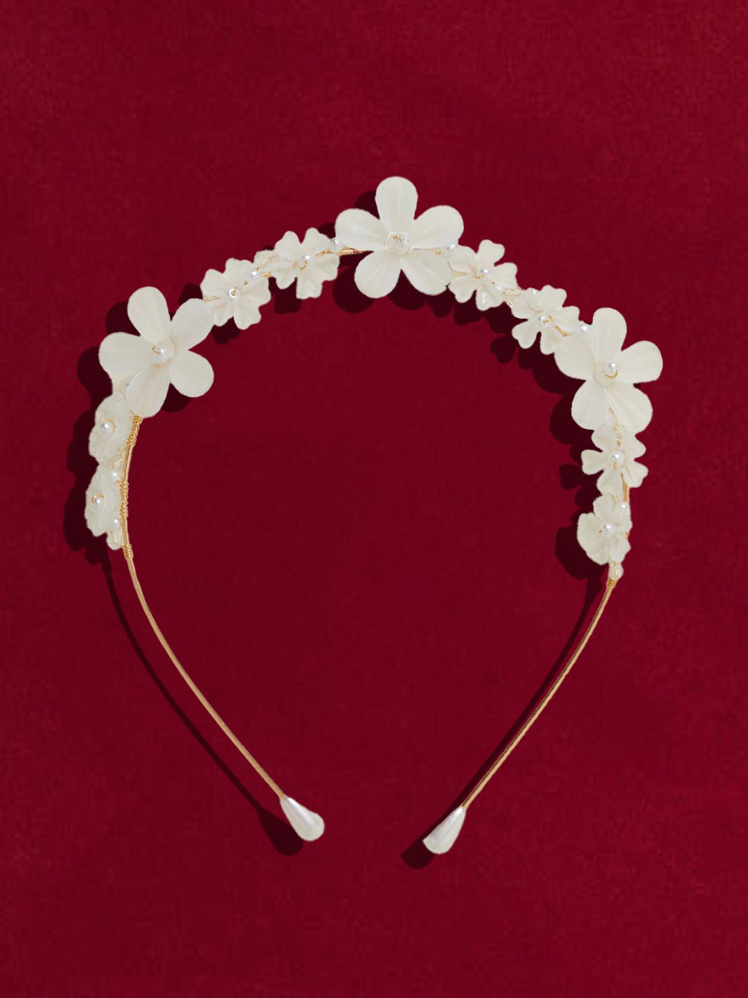 Accessorize Girls Pearly Flower Metal Hairband