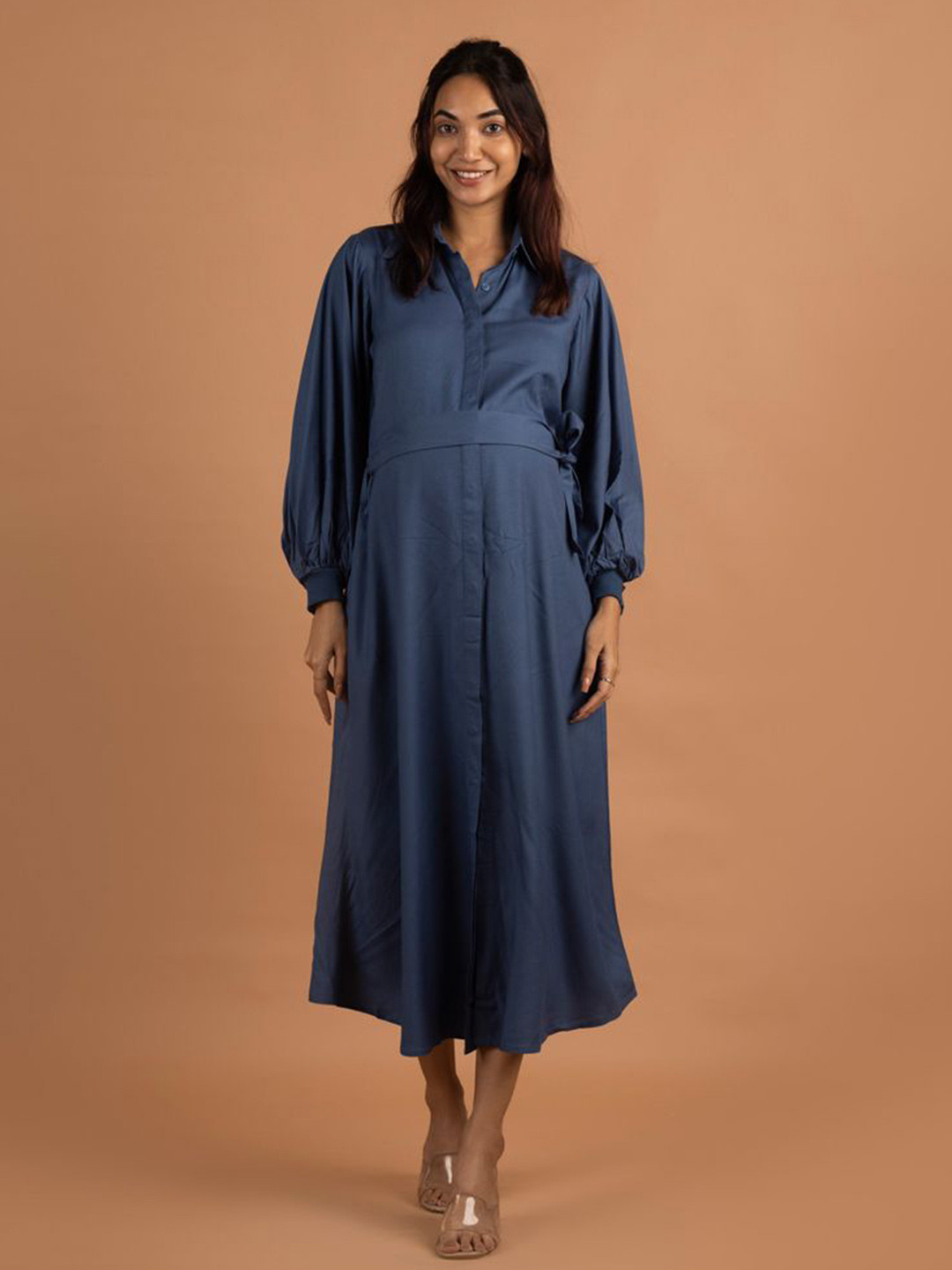 Block Hop Women Timeless Mama Shirt Dress