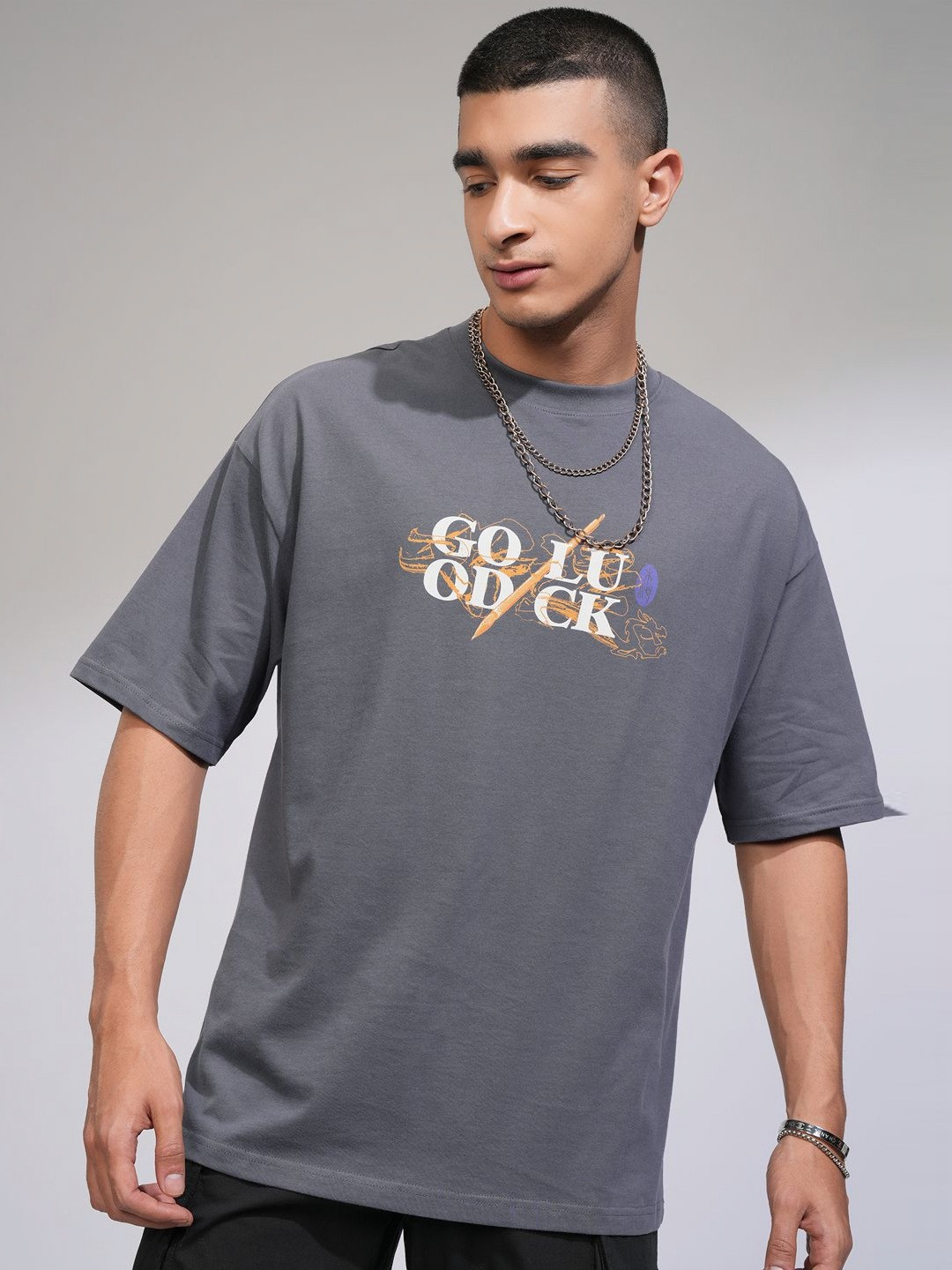 HIGHLANDER Disney Mulan Men Oversized Drop Shoulder Round Neck T-shirt