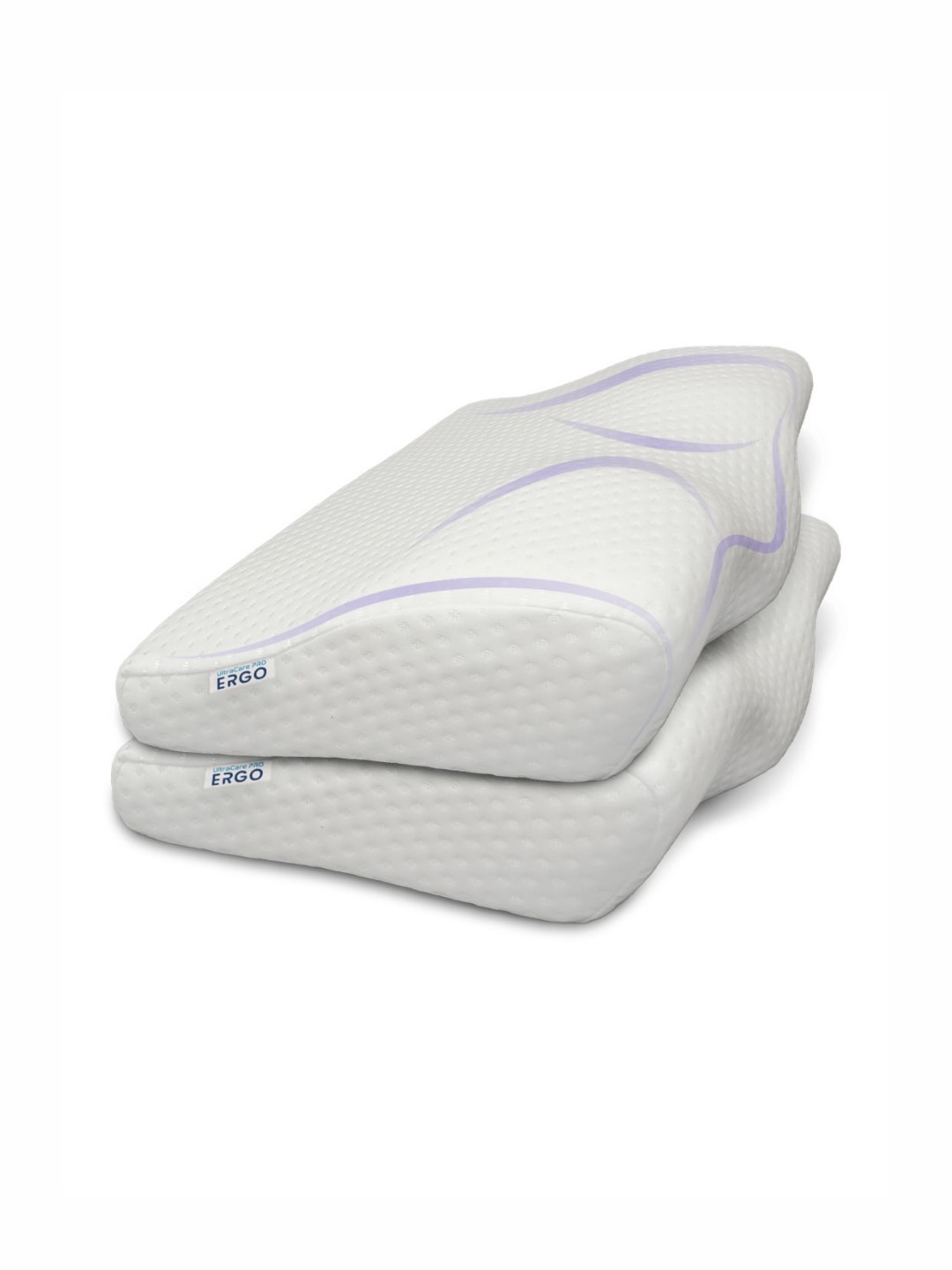 UltraCare PRO Set of 2 ERGO Contour Cervical Memory Foam Pillows