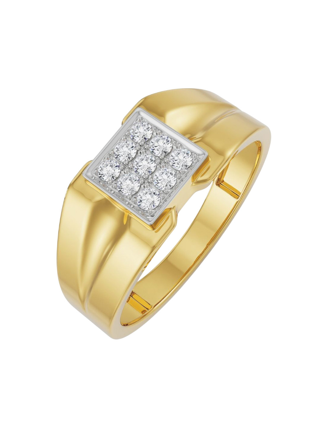Emori Brushed Lab Diamond Band for Men in 14KT Gold